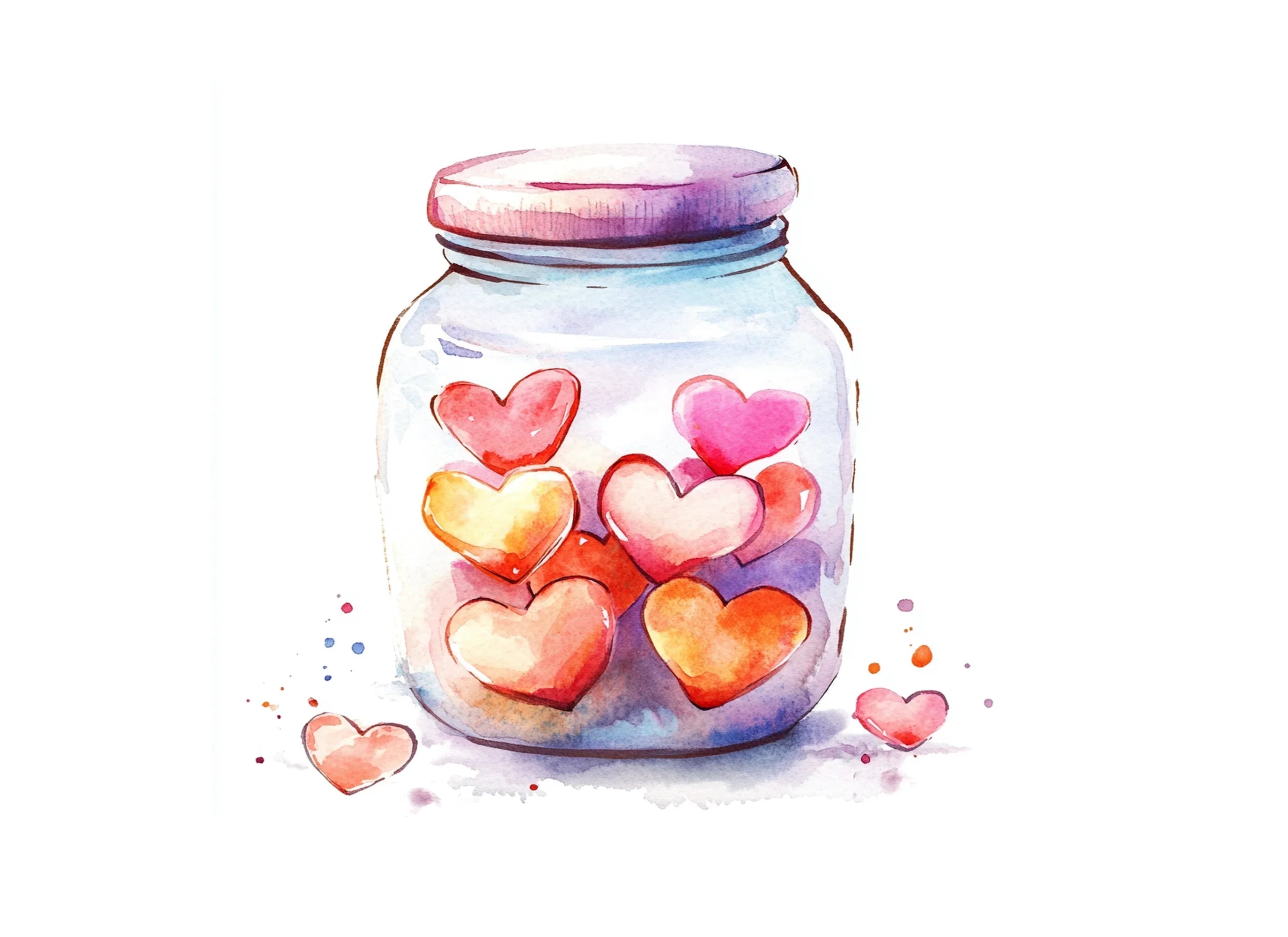 Jars with Hearts Clipart Bundle