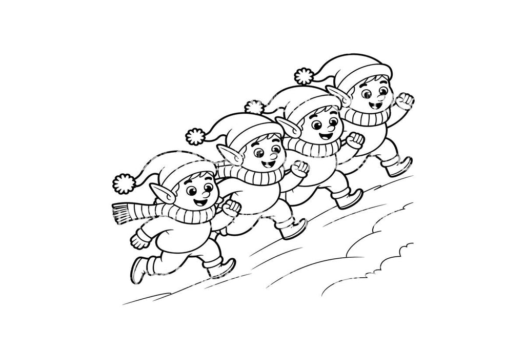 Christmas ElvesFun Coloring Books