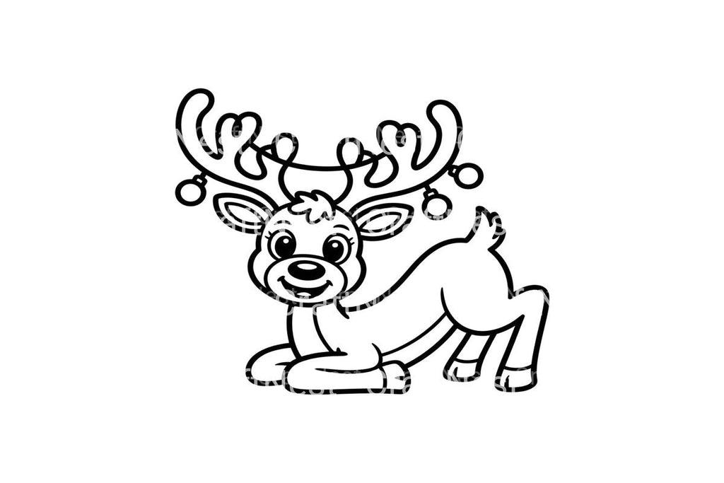 Festive Reindeer Christmas Coloring Books