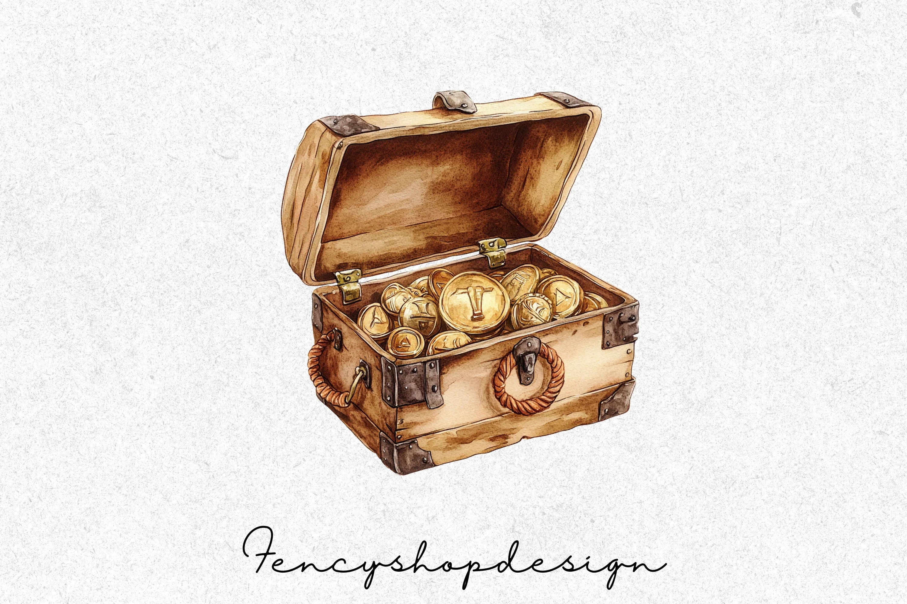 Treasure Chest Map Clipart Bundle