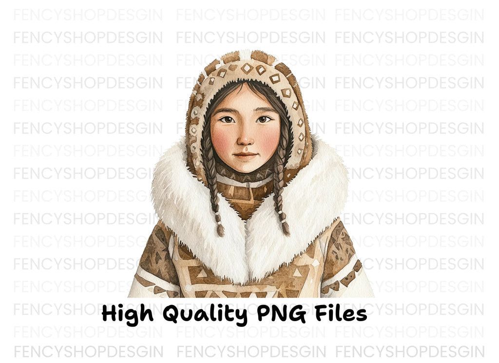 Inuit Children Clipart Bundle