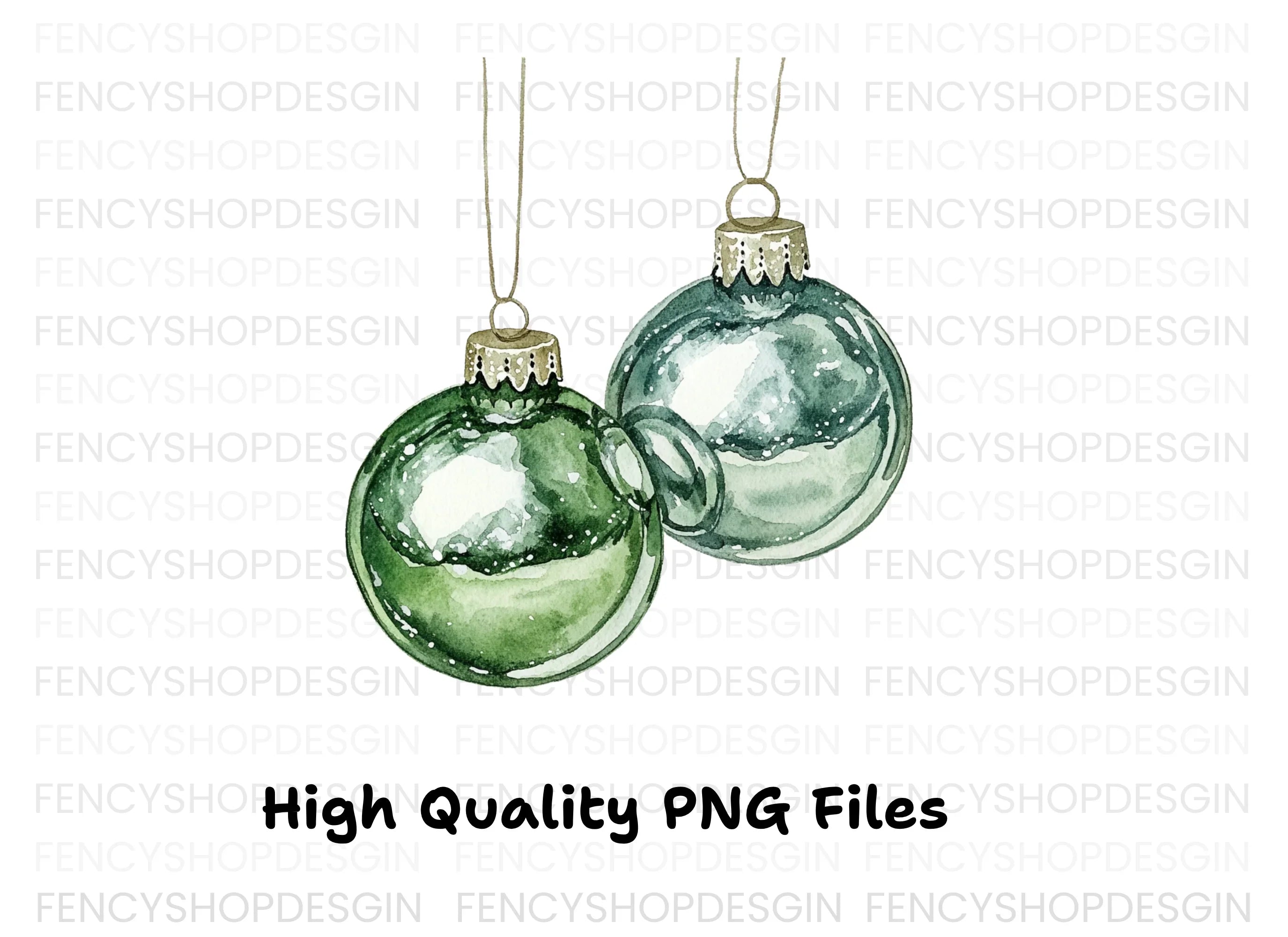 Christmas Ornaments Clipart Bundle