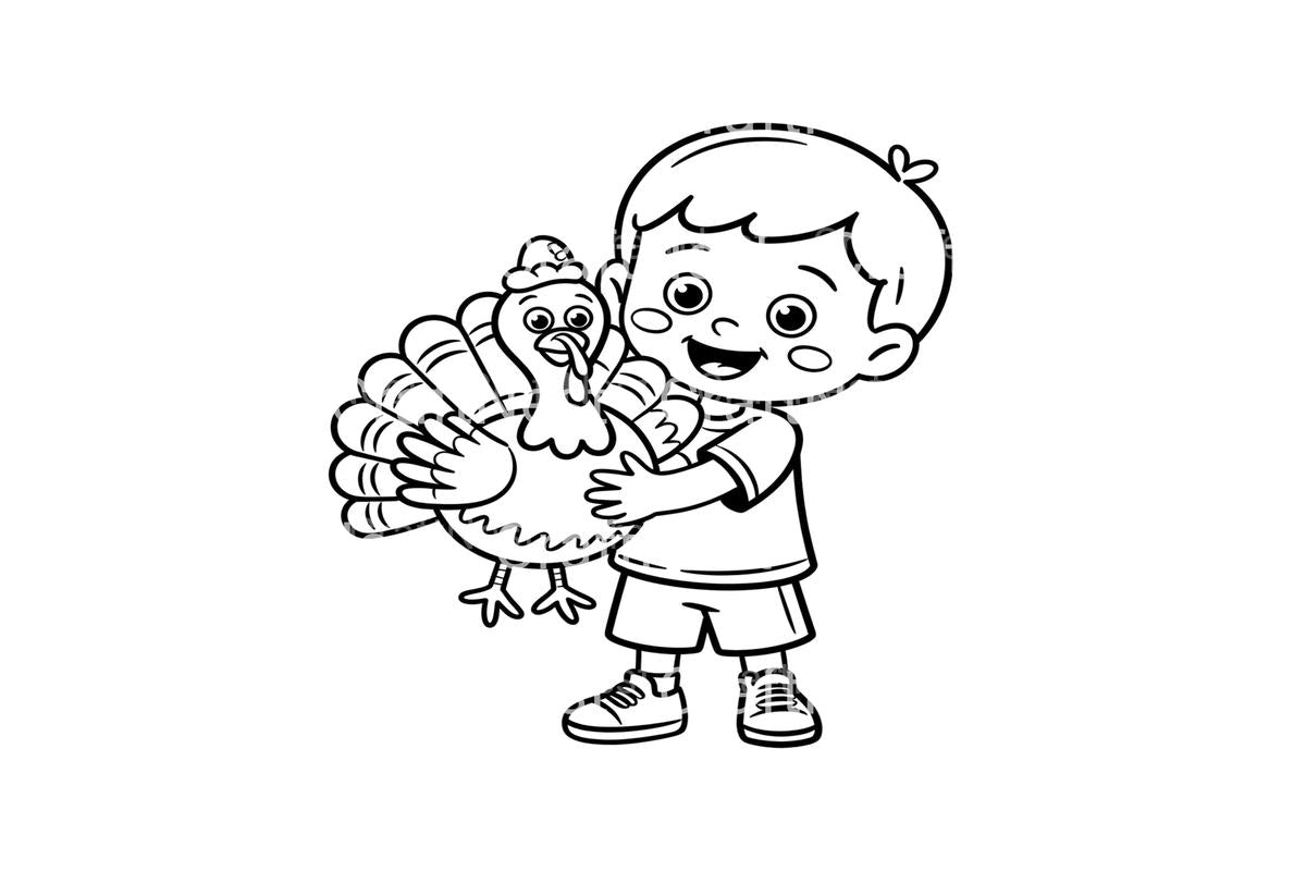 Cute Thanksgiving Turkey Coloring Books