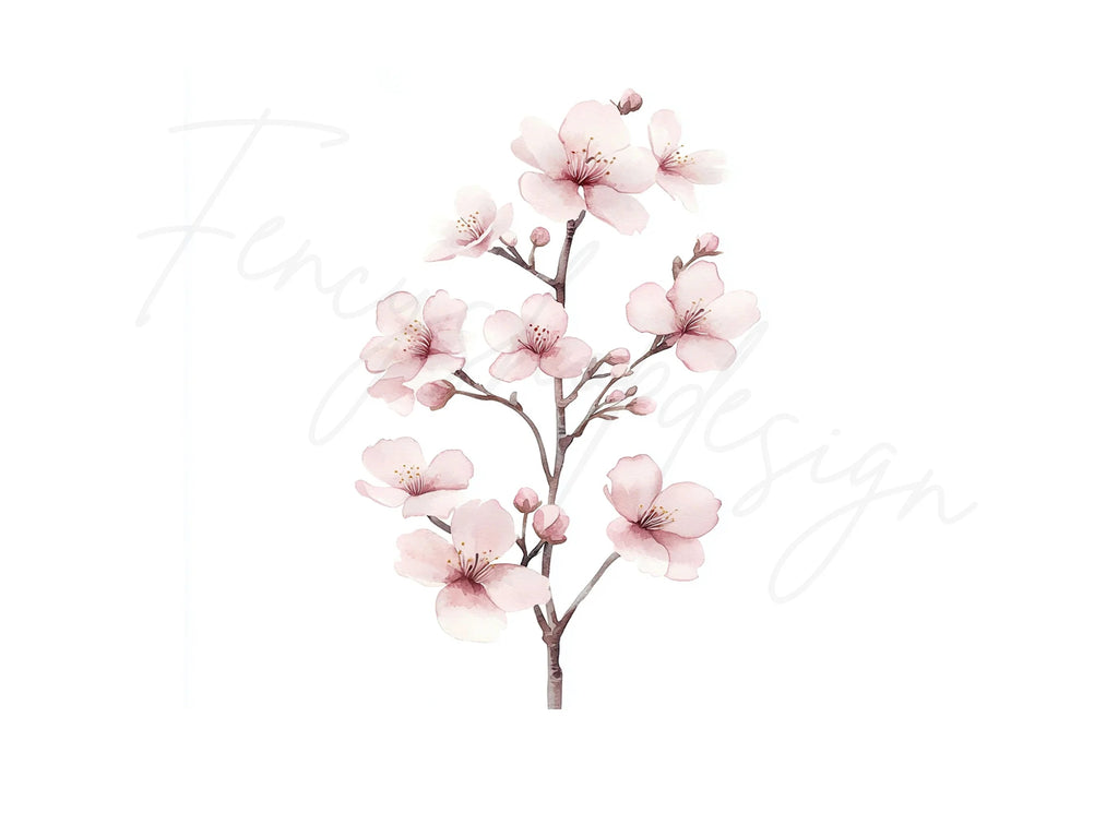 Cherry Blossom Clipart Bundle