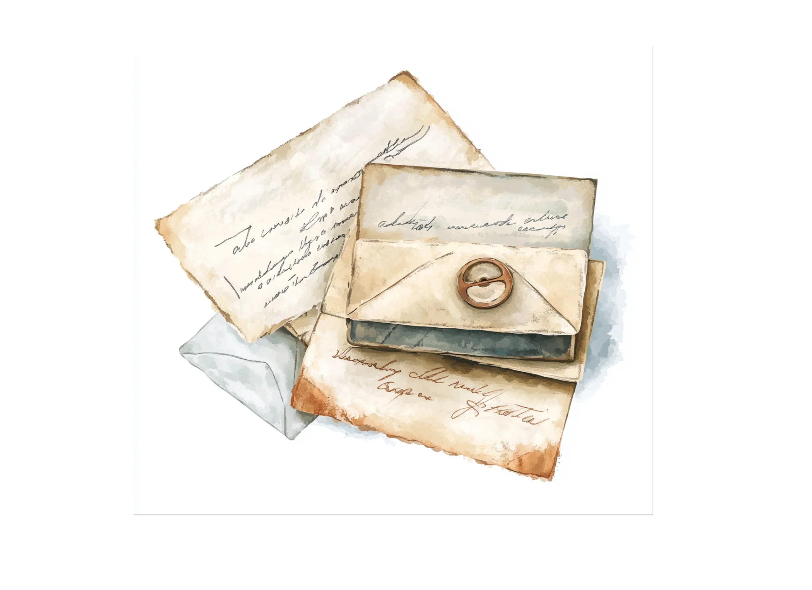 Vintage Letter Envelope Clipart Bundle
