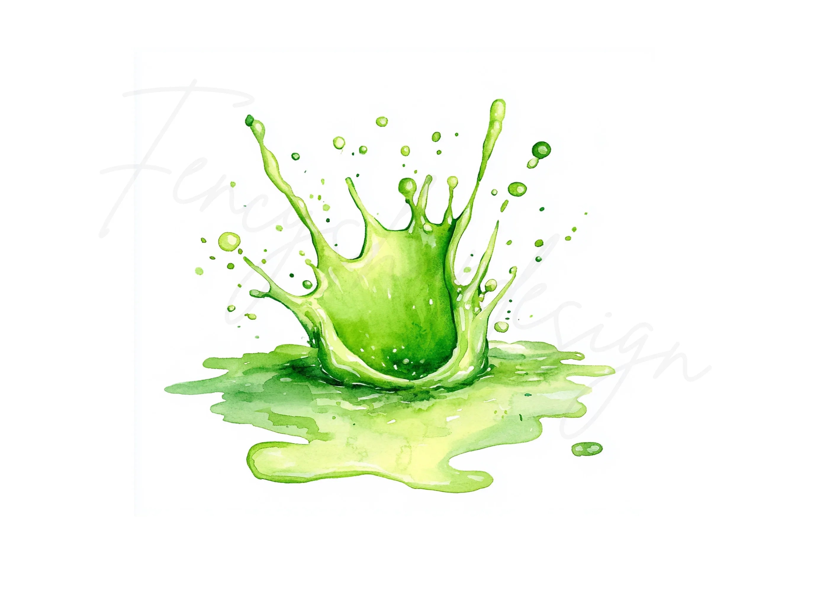 Green Splash Clipart Bundle