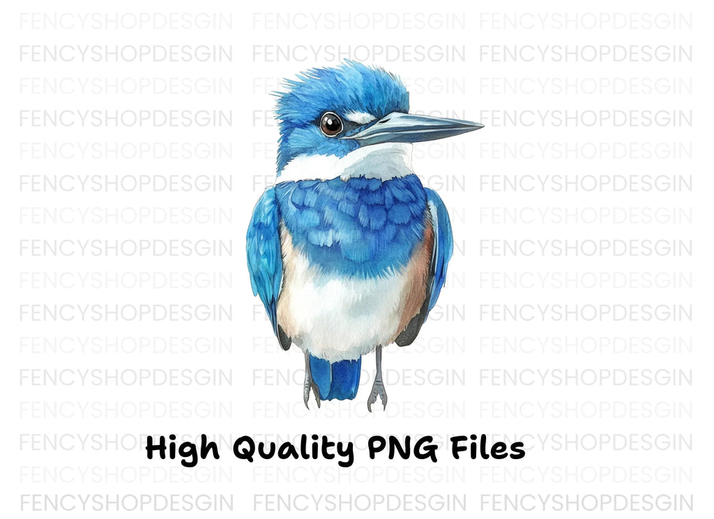 Vibrant Blue Kingfisher Bird Clipart Bundle