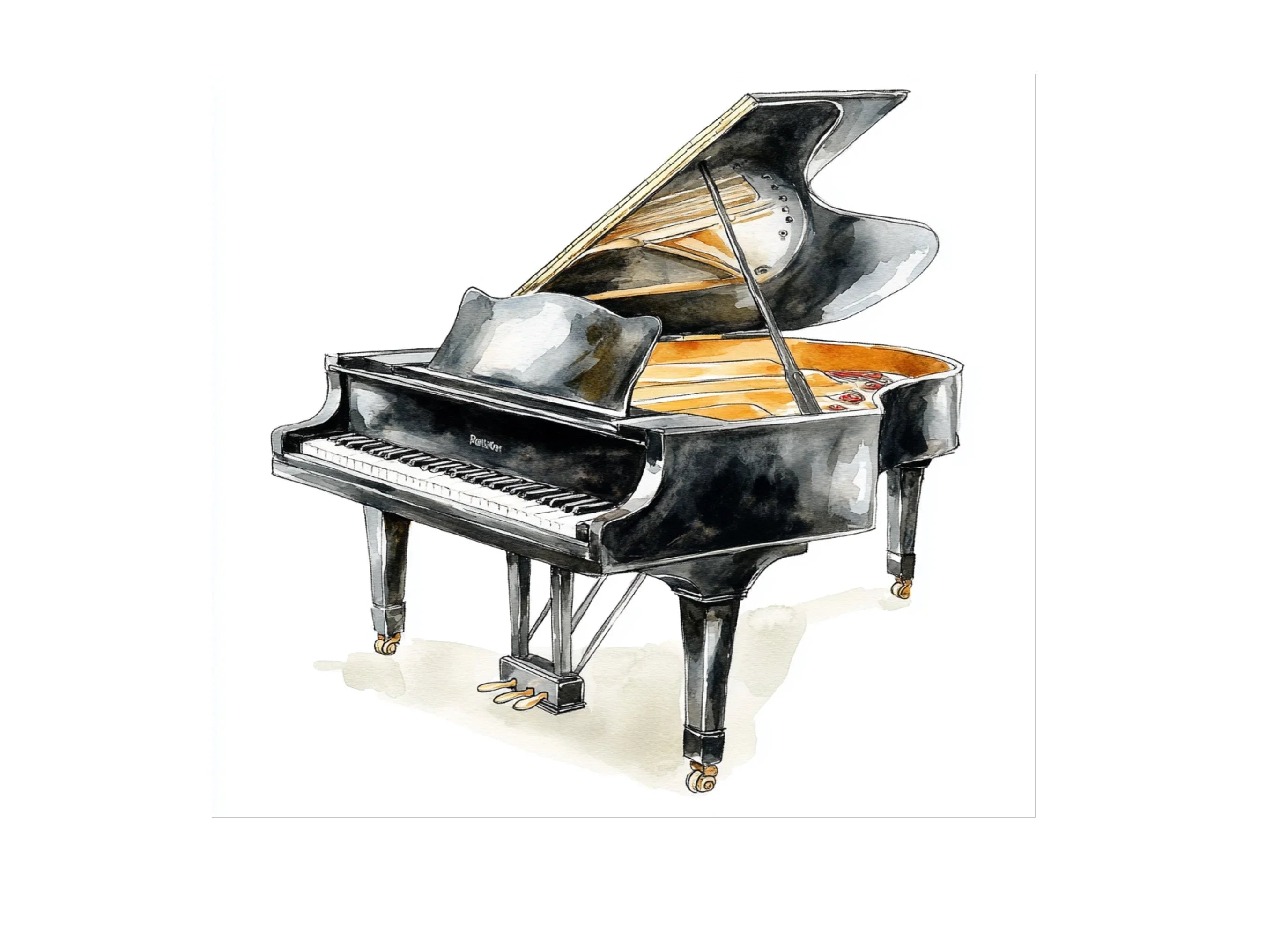 Elegant Grand Piano Clipart Bundle