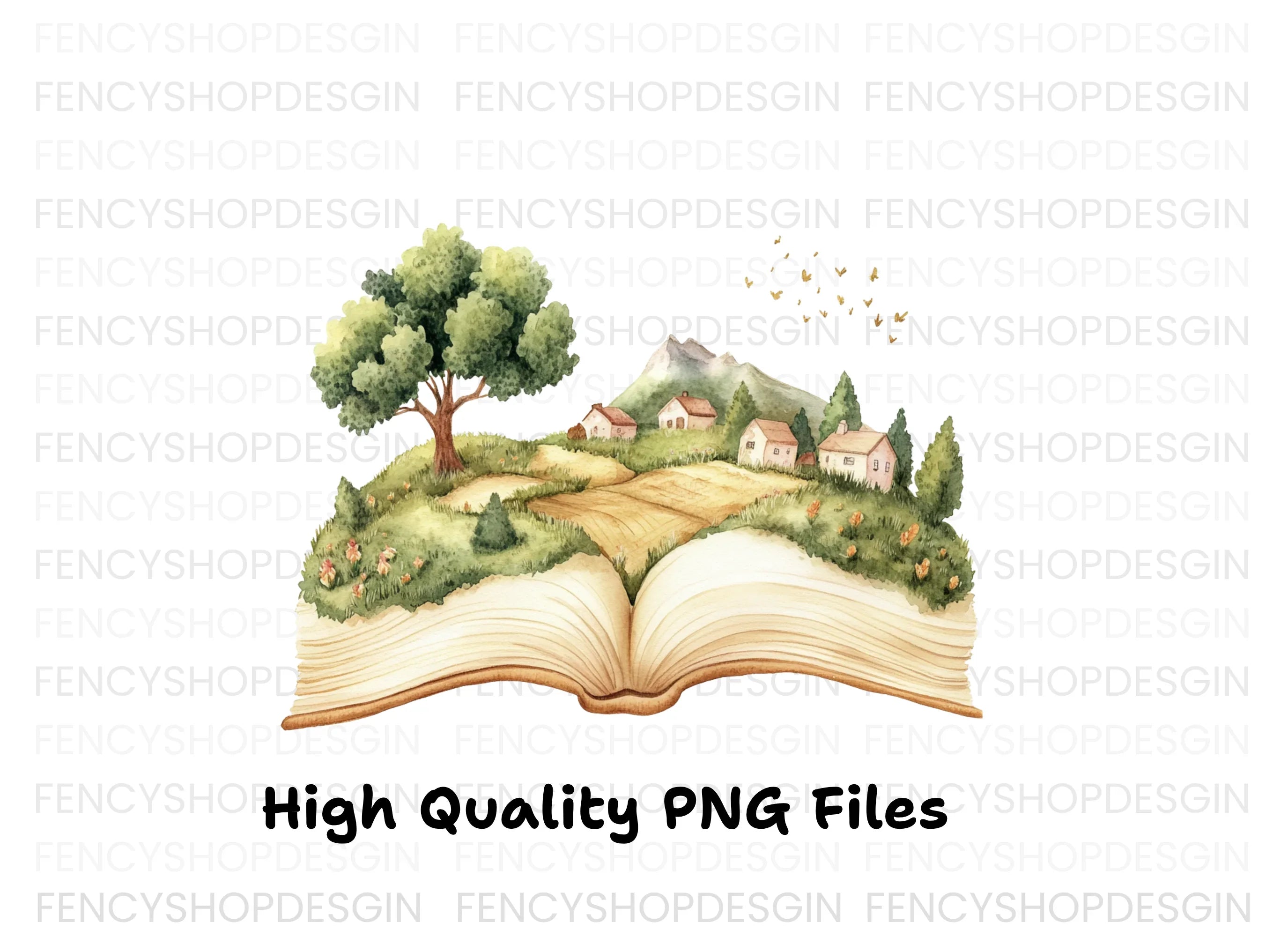 Village Scene Storybook Clipart Bundle
