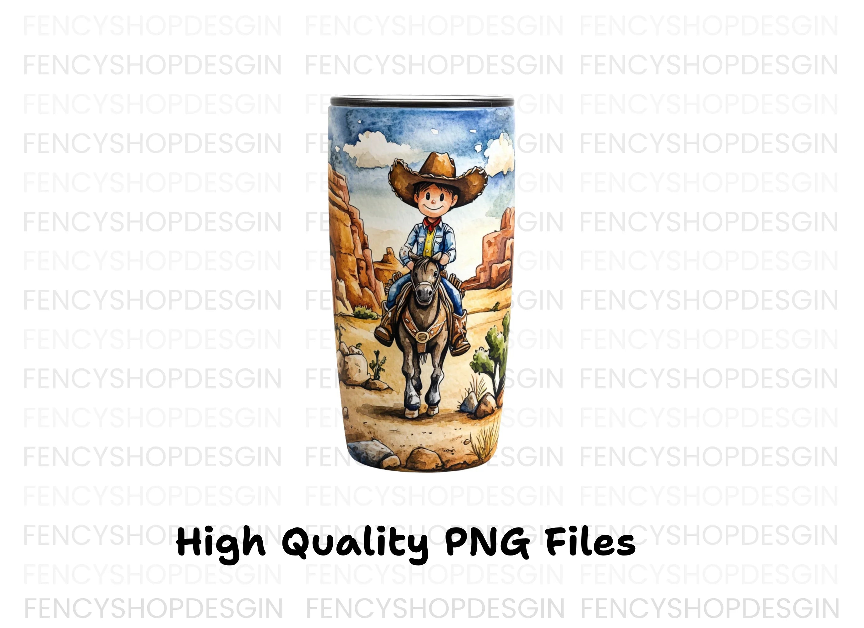 Cute Cowboy Riding Horse Clipart Bundle