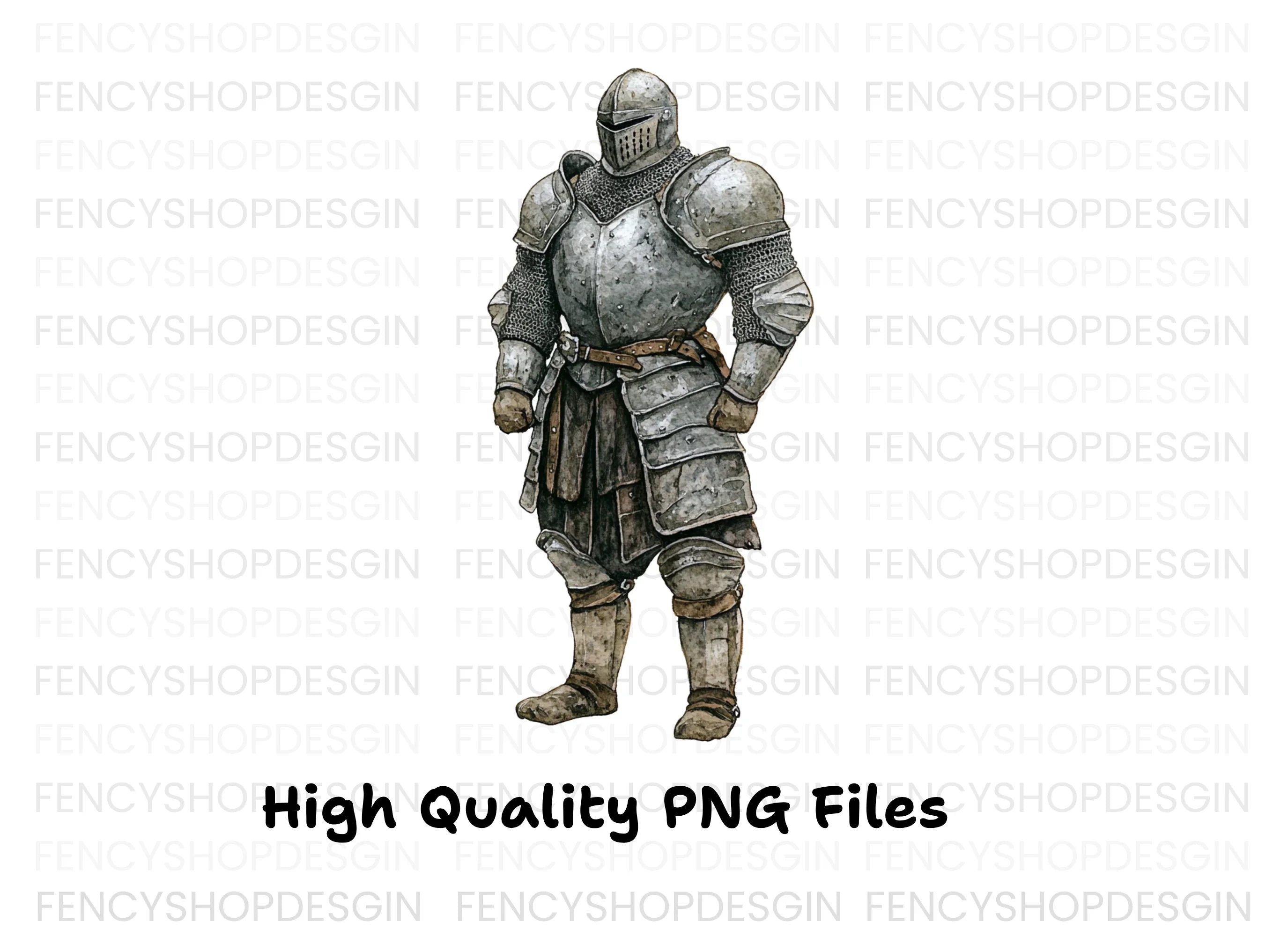 Medieval Knight Armor Clipart Bundle