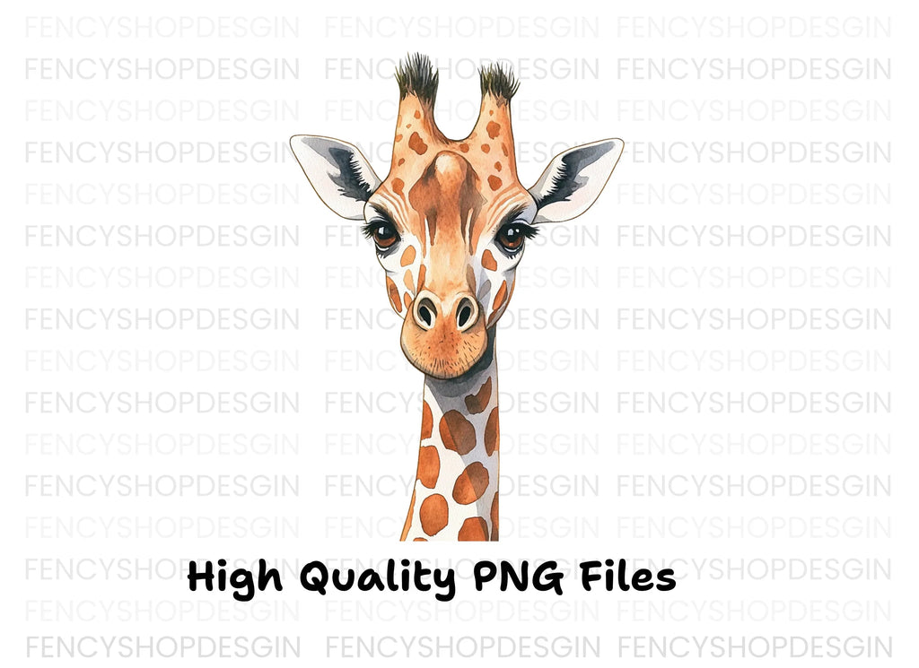 Charming Giraffe Head Clipart Bundle