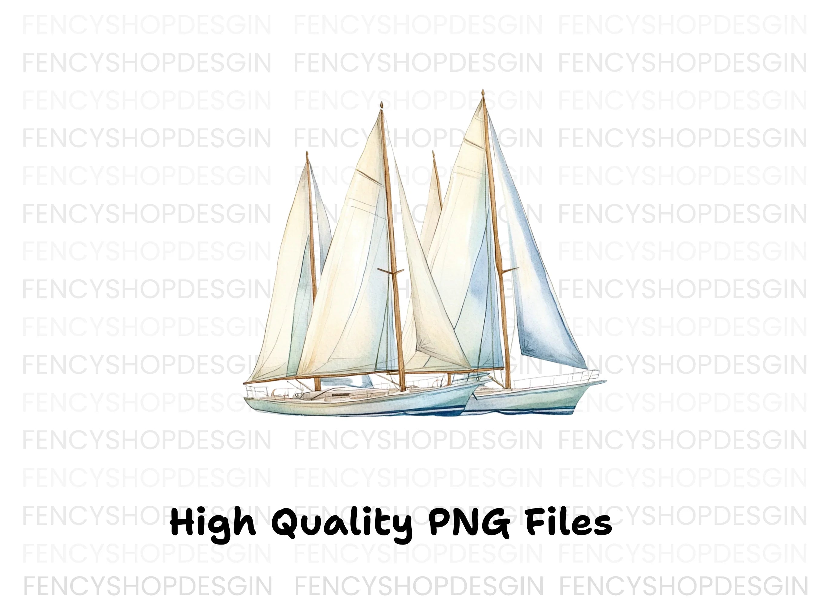 Sailboat Fleet Clipart Bundle