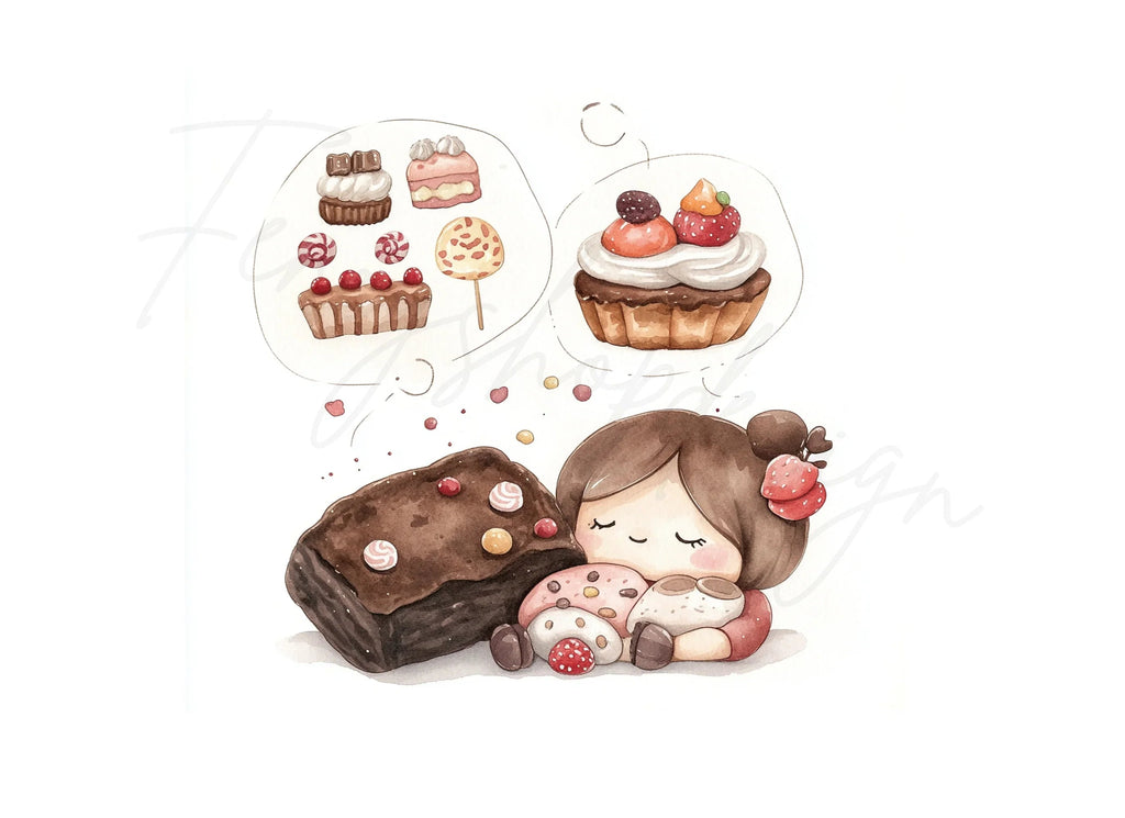 Sweet Dreams Dessert Clipart Bundle