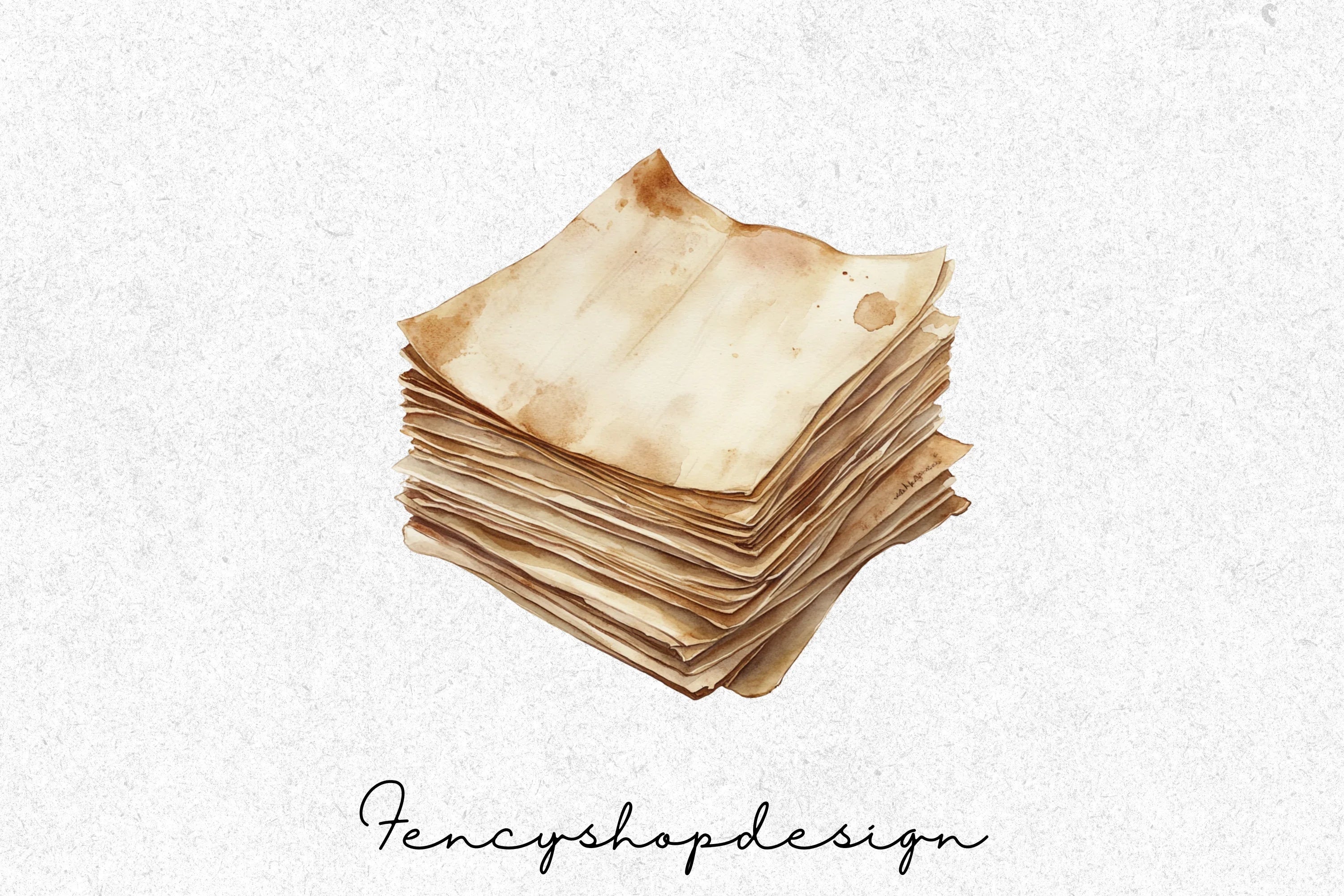 Vintage Aged Stack Clipart Bundle