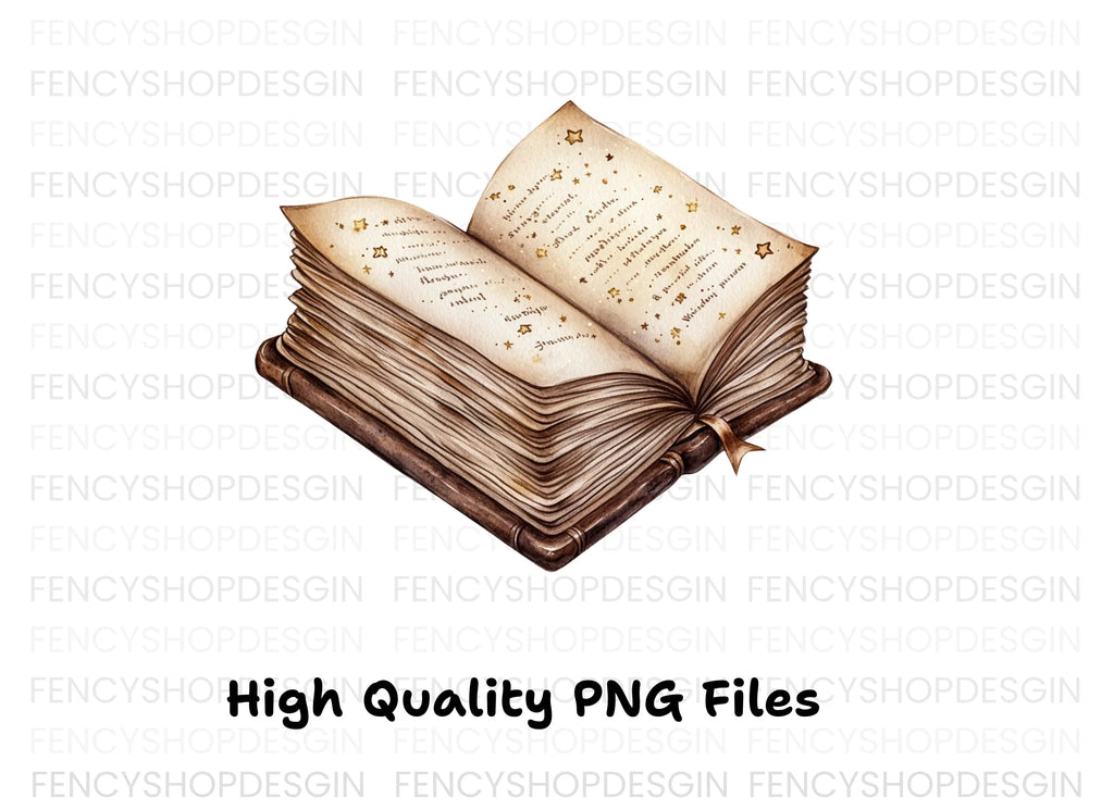 Magical Spell Books Clipart Bundle