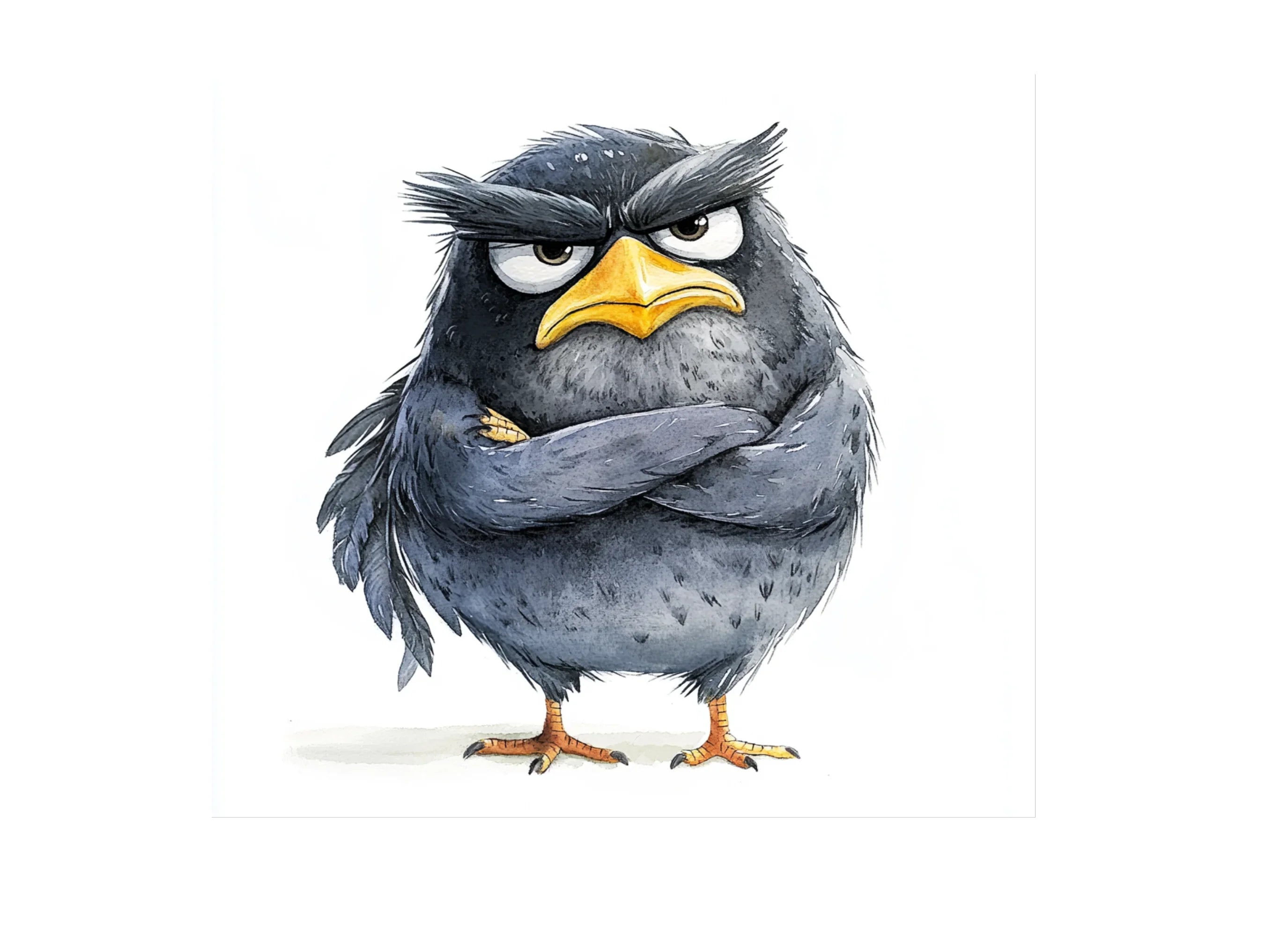 Angry Black Birds Clipart Bundle
