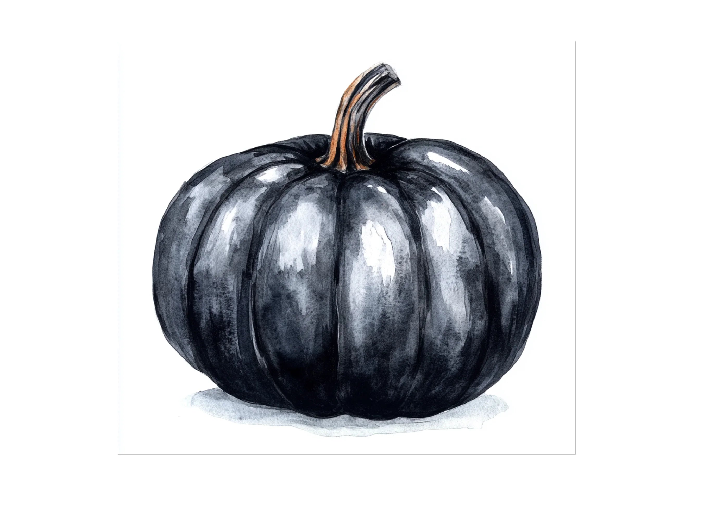 Black Pumpkins Clipart Bundle