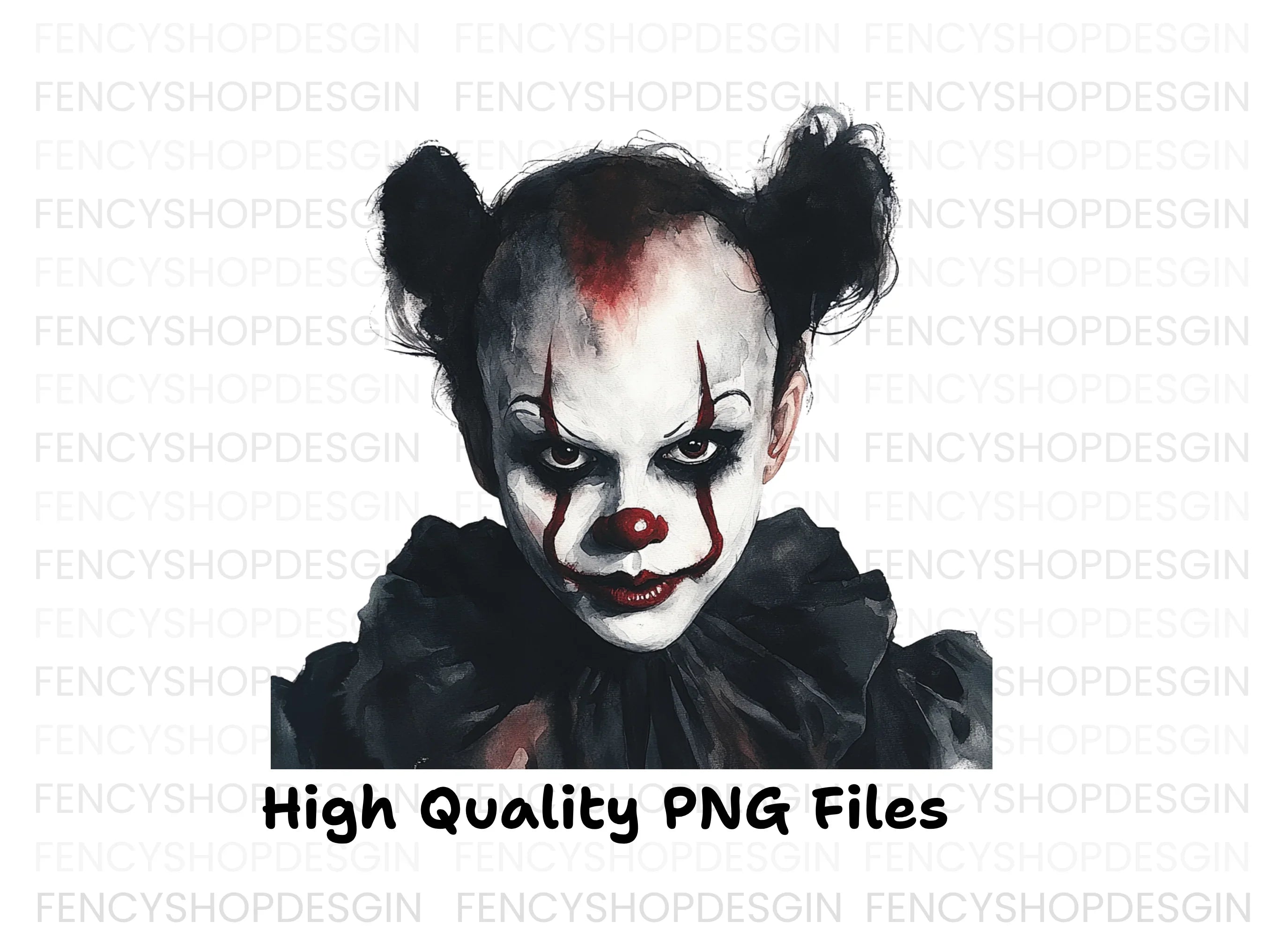 Creepy Clown Halloween Clipart Bundle