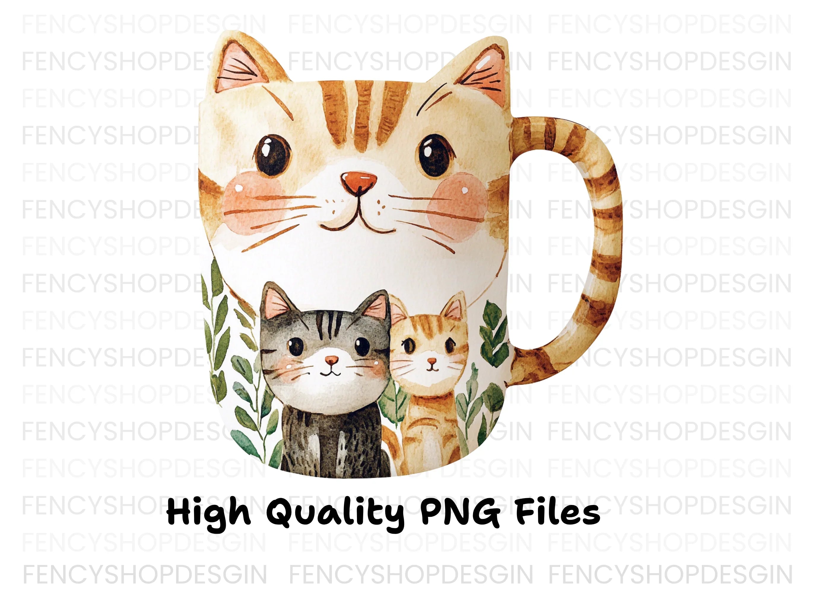 Cute Cat Family Clipart Bundle