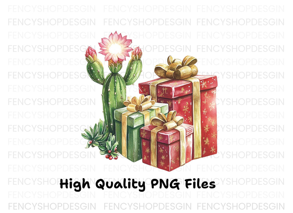 Desert Christmas Presents Clipart Bundle