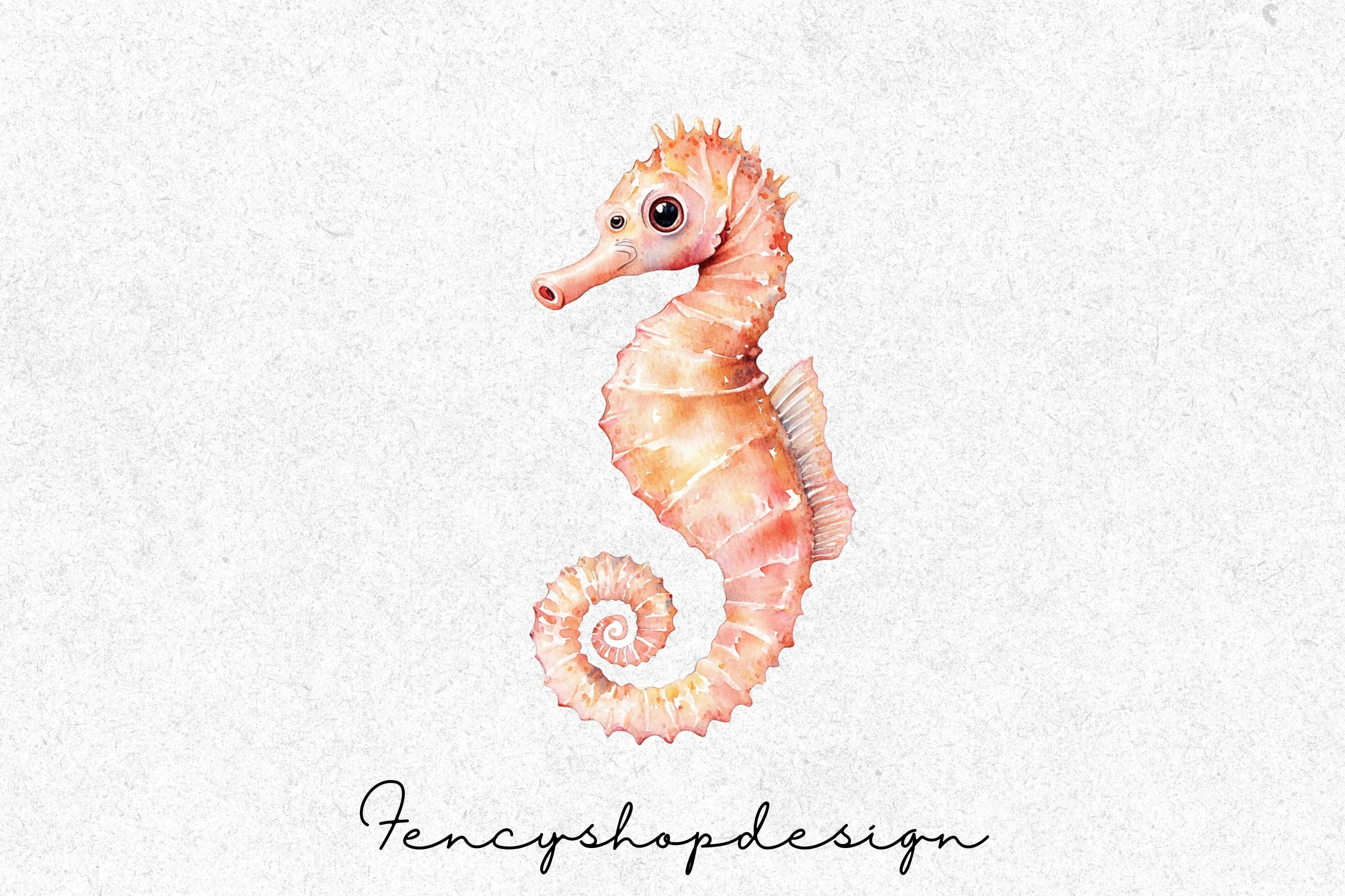 Cute Seahorse Clipart Bundle