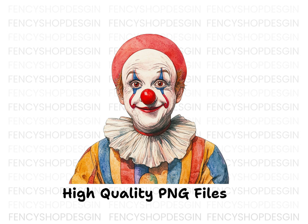 Two Happy Clowns Portraits Clipart Bundle