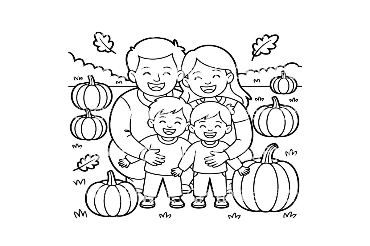 Family Pumpkin Patch Fun Coloring Books