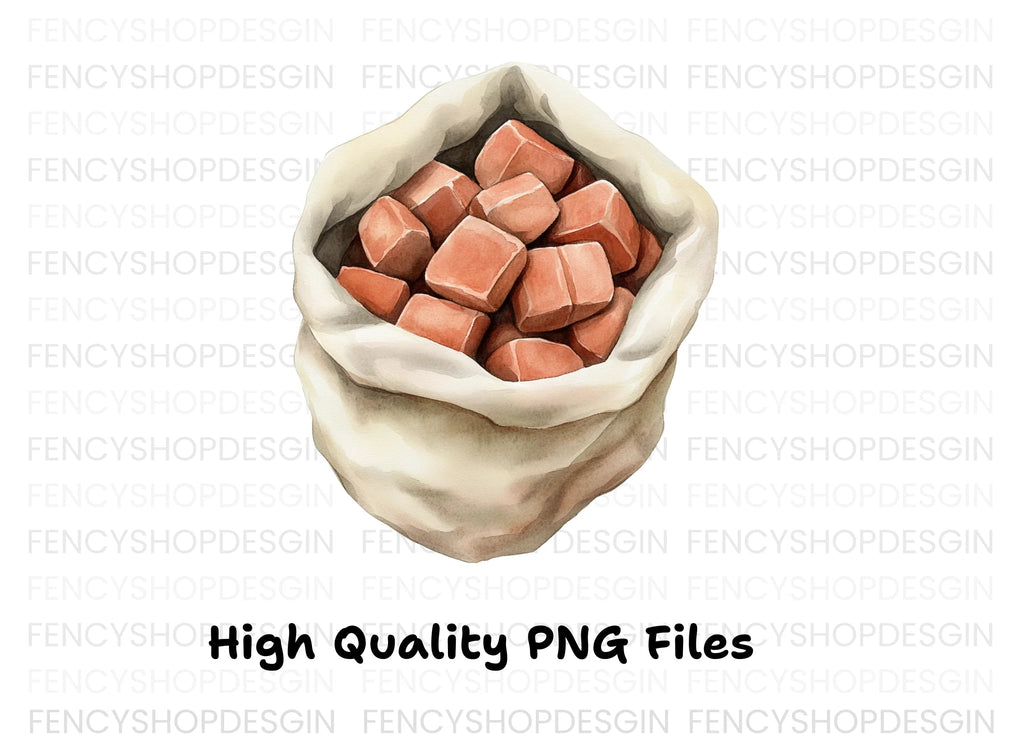 Rustic Clay Bricks and Stones Clipart Bundle