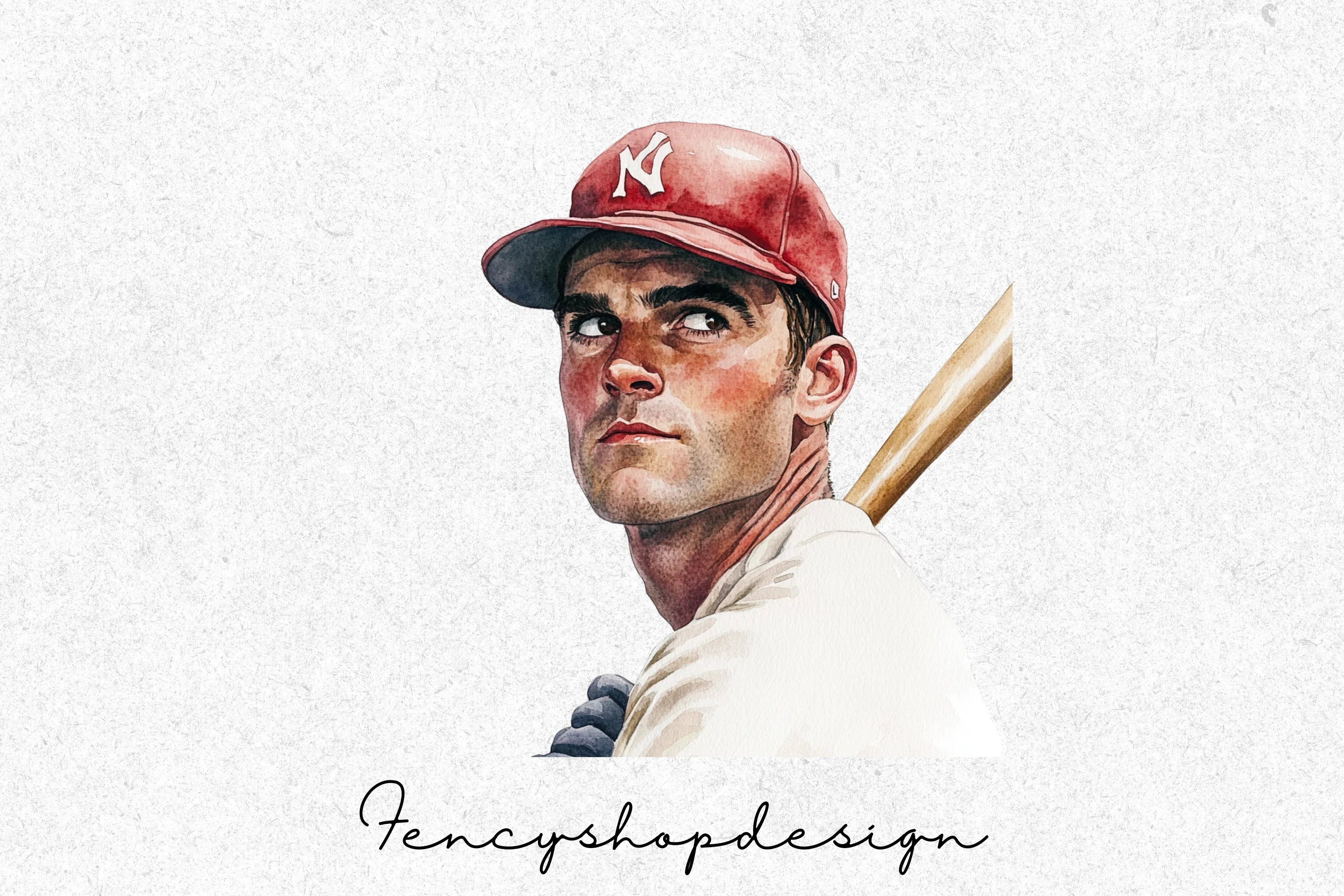 Vintage Baseball Players Clipart Bundle