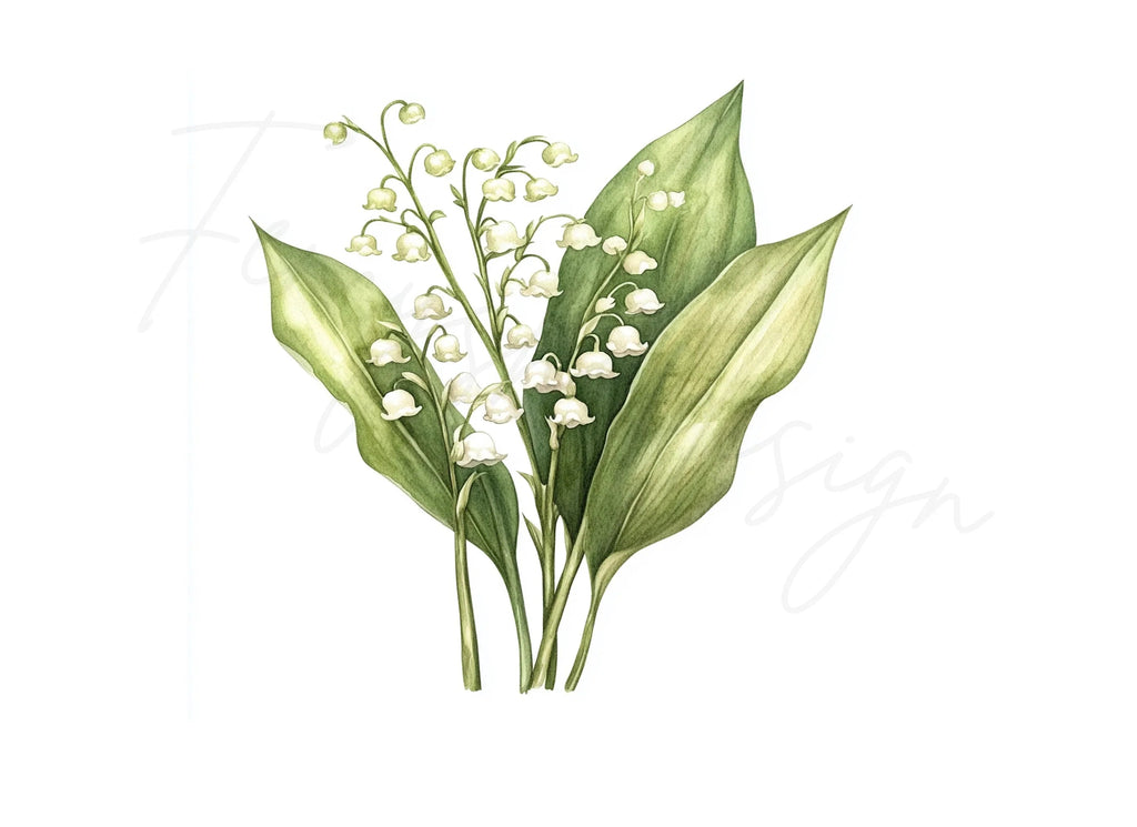 Elegant Lily of the Valley Clipart Bundle