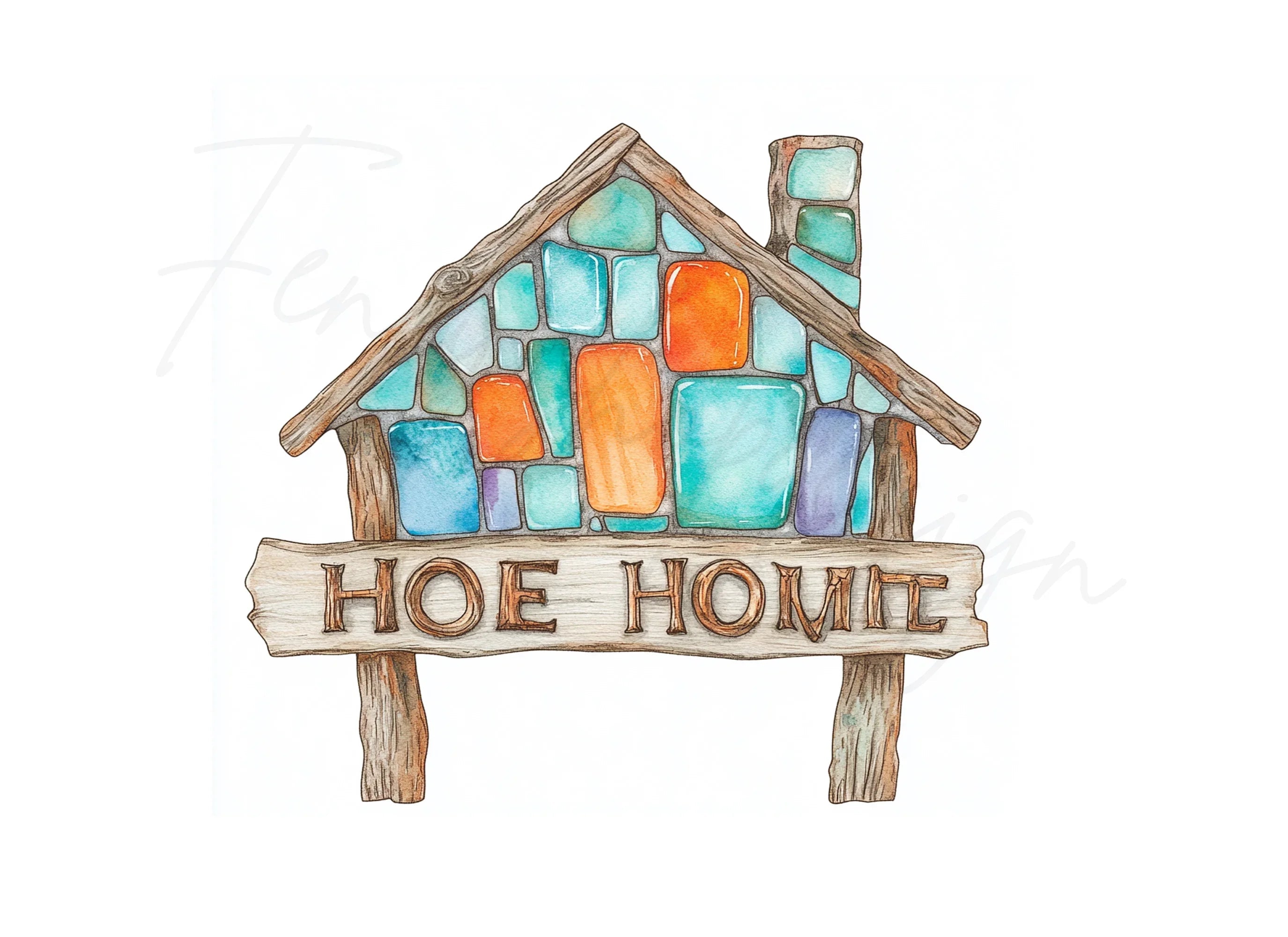 Stone Home Signs Clipart Bundle