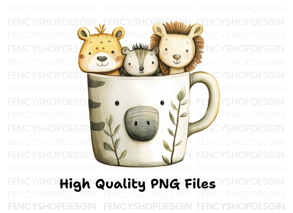 Adorable Safari Friends Clipart Bundle