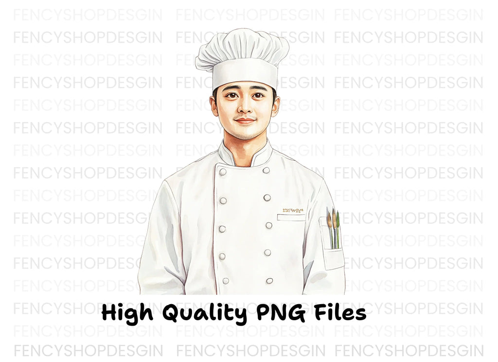 Male Chef Portrait Clipart Bundle