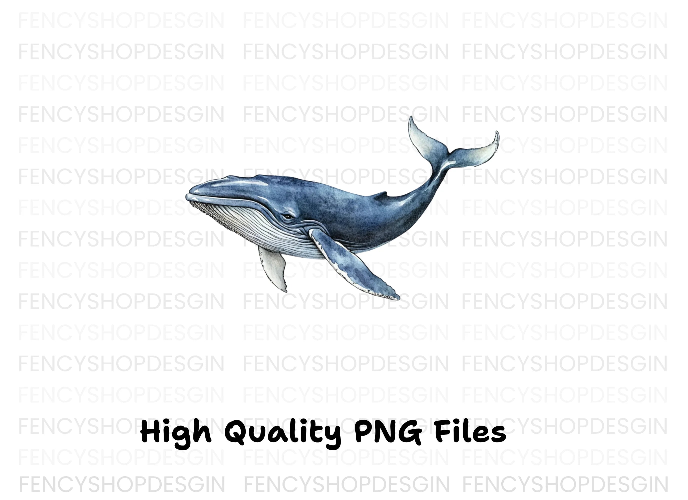 Blue Whales Clipart Bundle