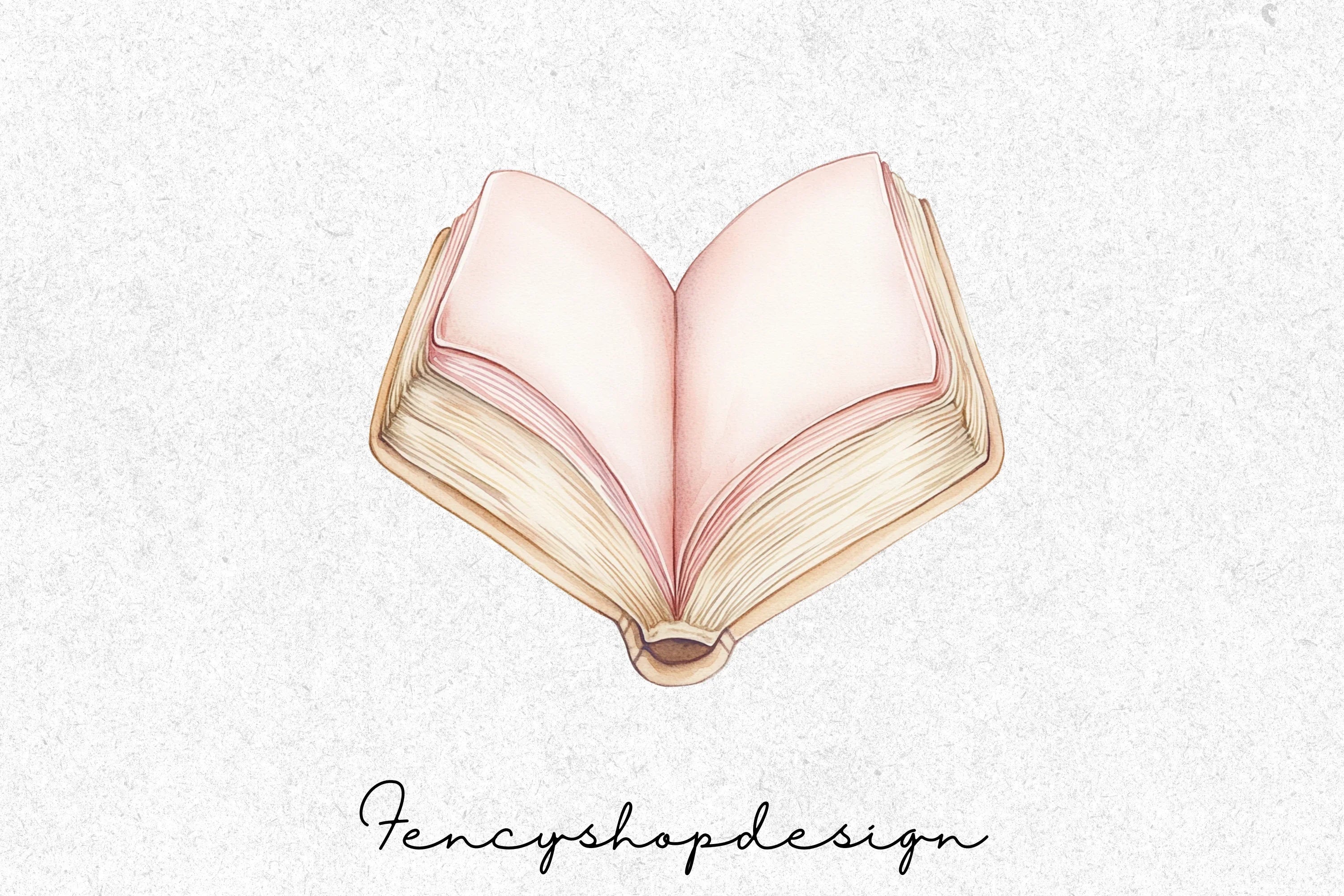 Heart Books Clipart Bundle