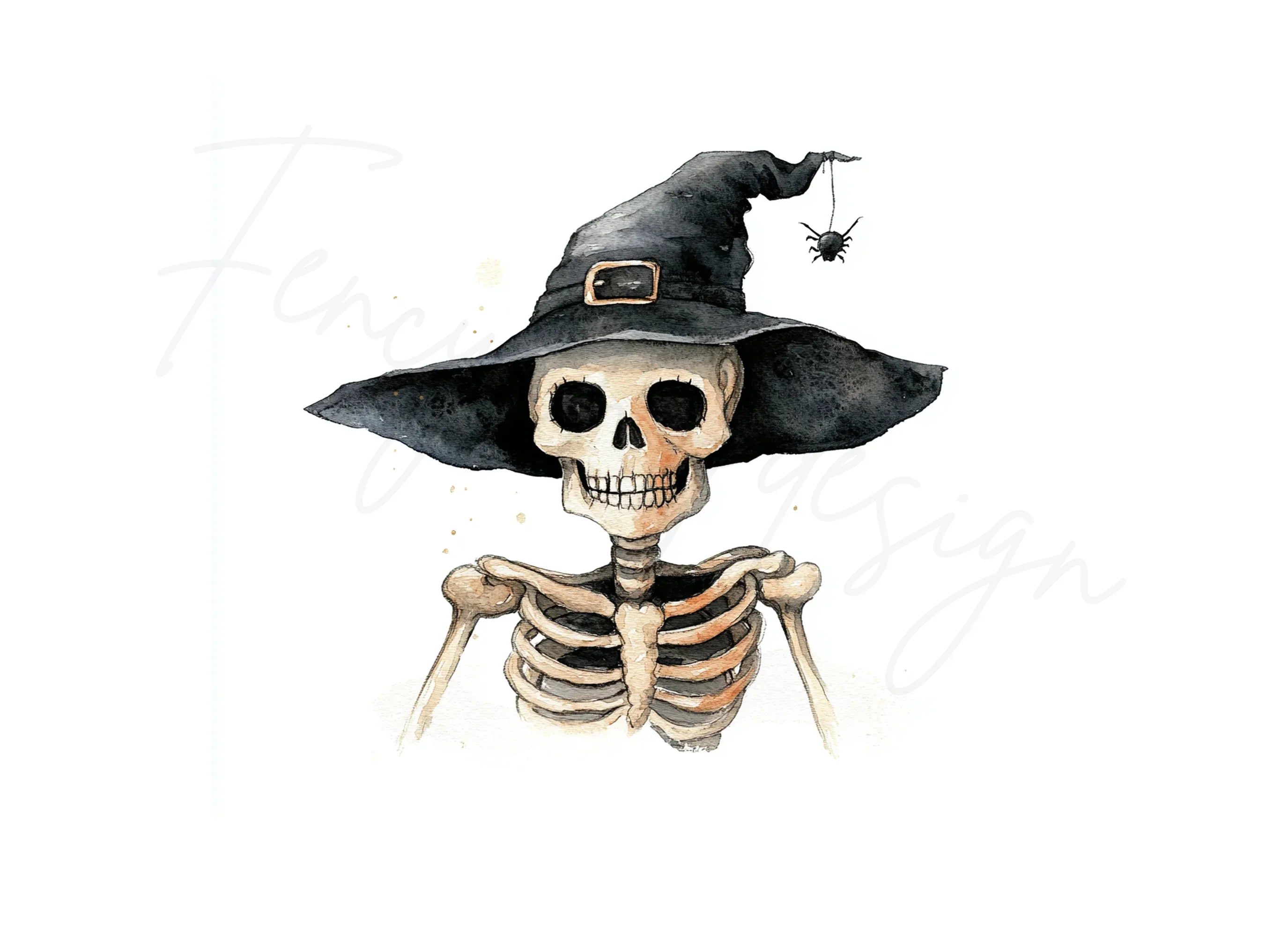 Spooky Skeleton Witch Clipart Bundle