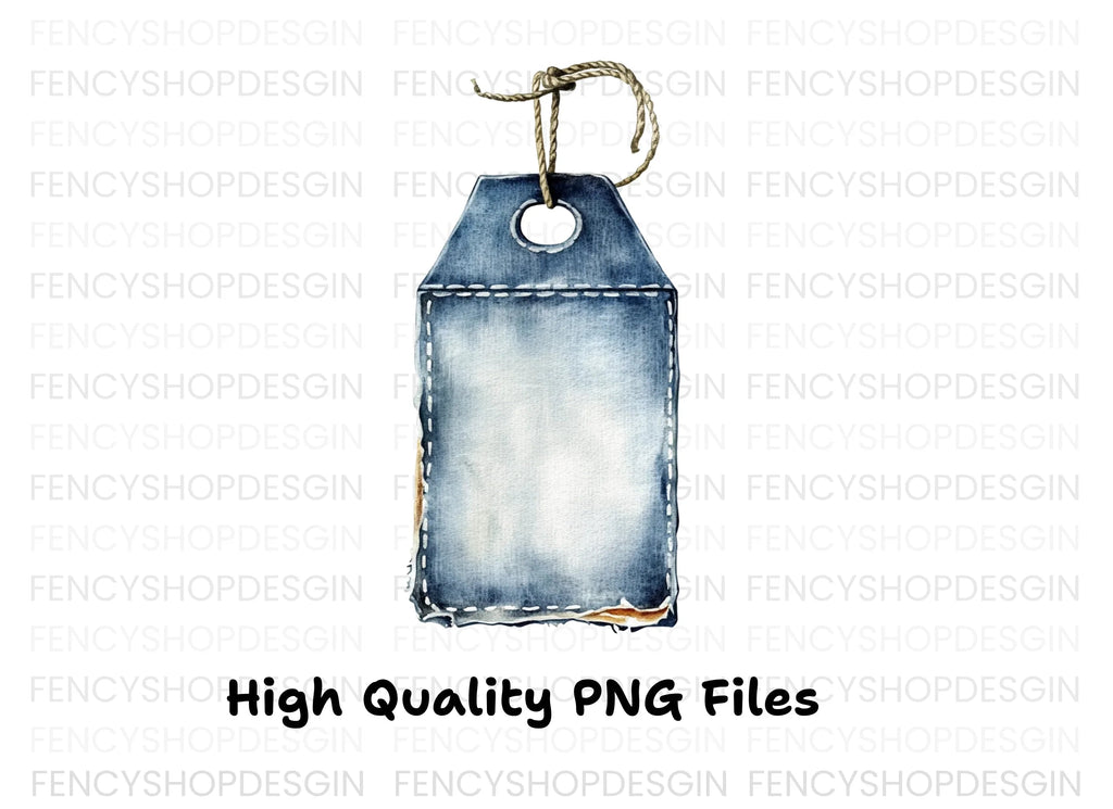 Denim Tags Clipart Bundle