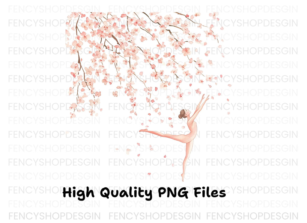 Cherry Blossom Dancers Clipart Bundle