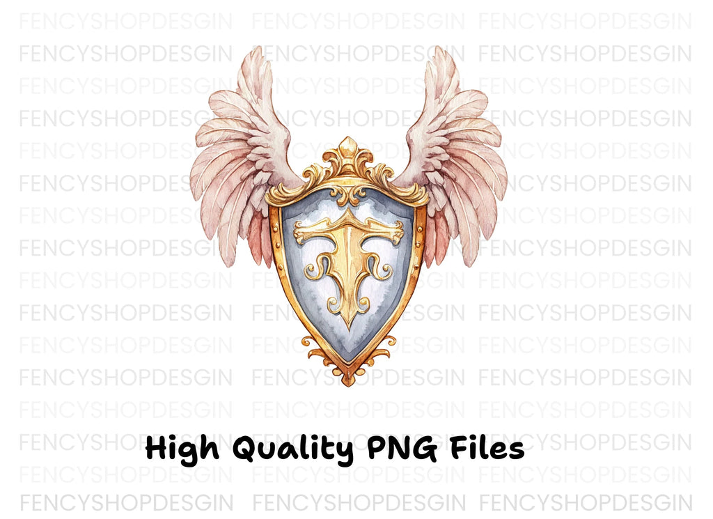 Angelic Shield Clipart Bundle