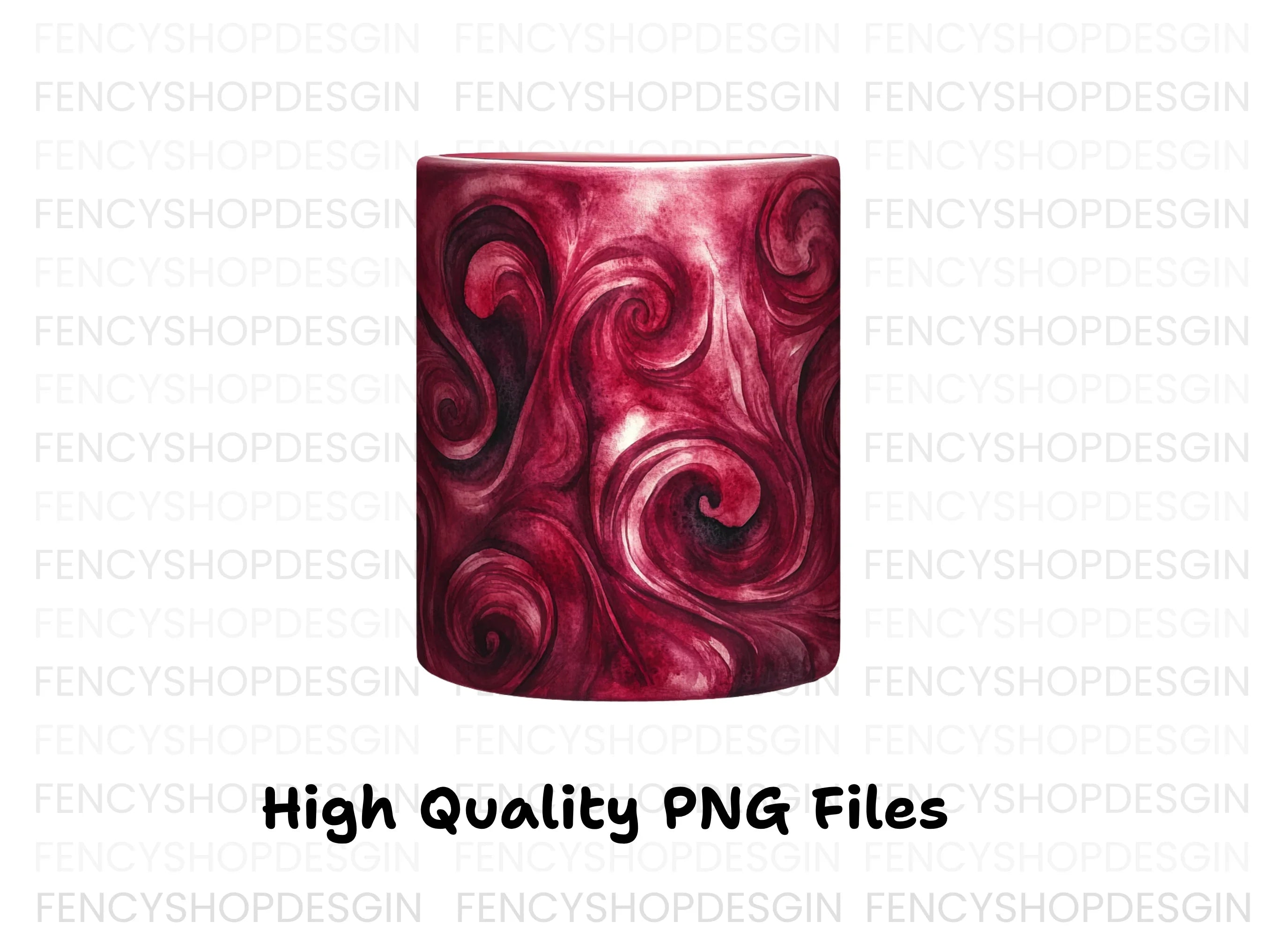 Deep Red Swirls Clipart Bundle