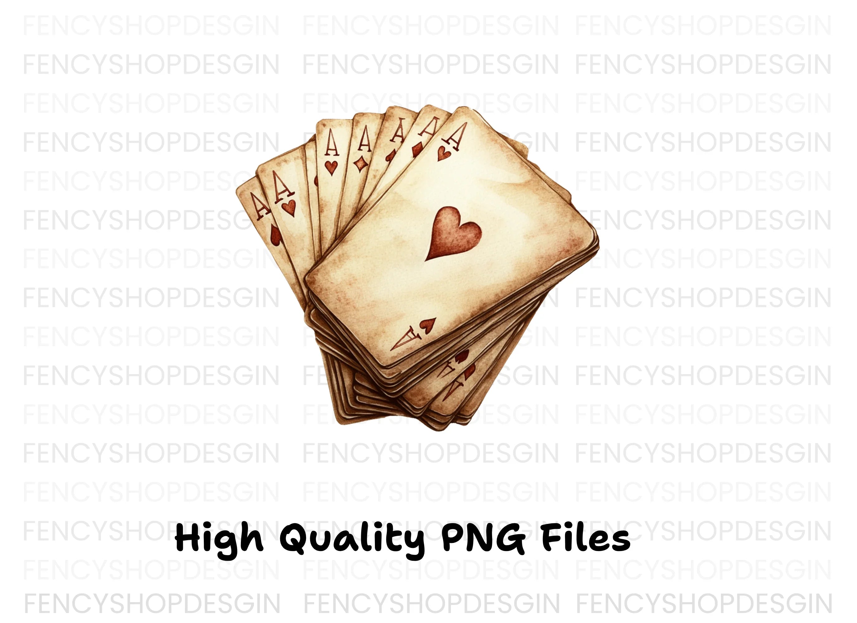 Vintage Playing Cards Clipart Bundle