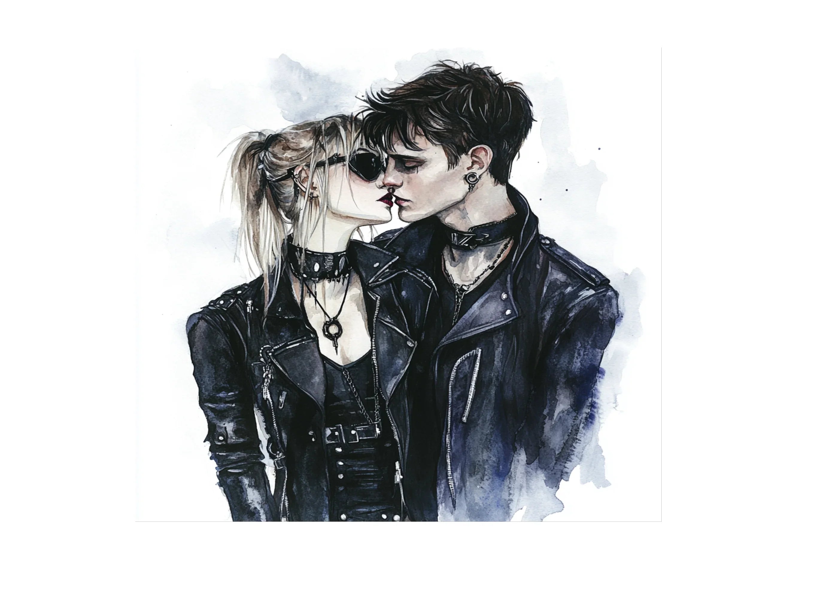 Gothic Romance Couple Clipart Bundle
