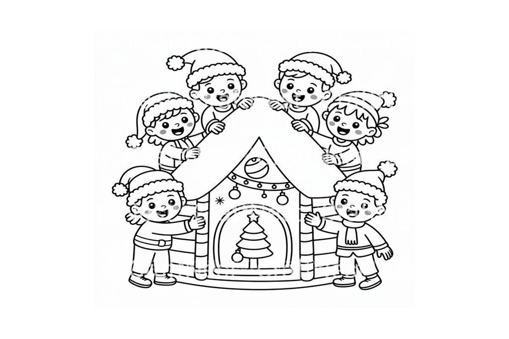 Happy Kids Winter Play Coloring Books
