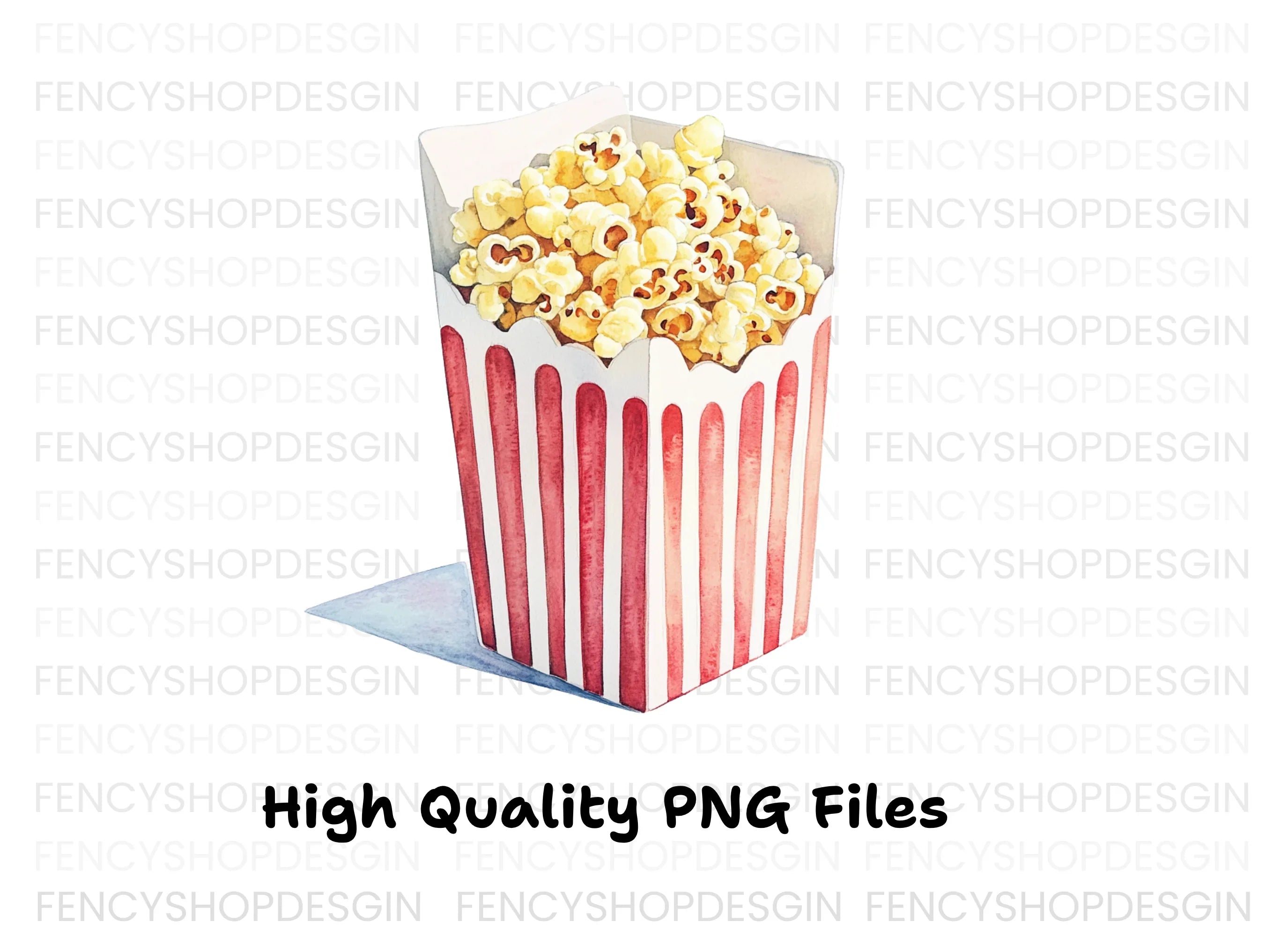 Classic Popcorn Box Clipart Bundle