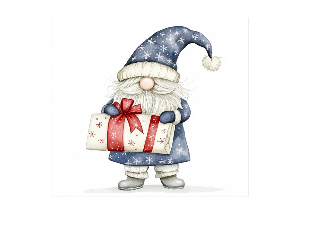 Christmas Gnomes with Presents Clipart Bundle