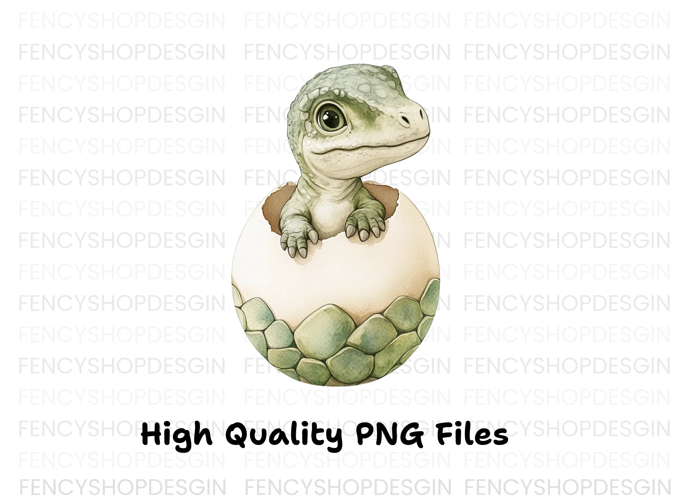 Cute Baby Dinosaur Hatching Clipart Bundle