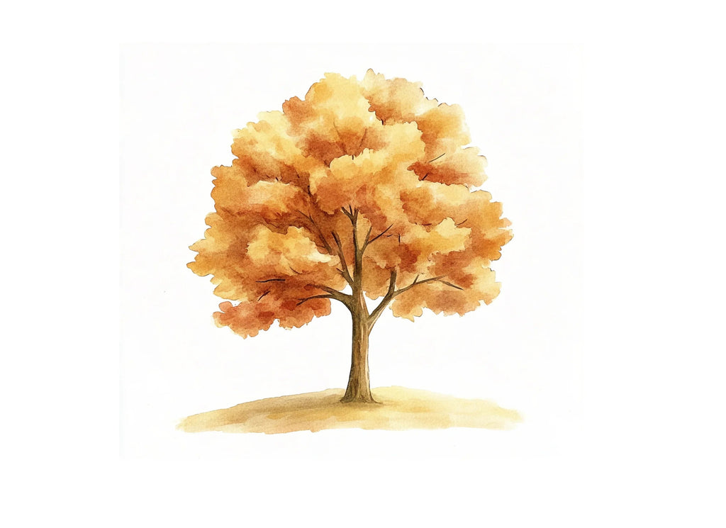 Golden Fall Trees Clipart Bundle