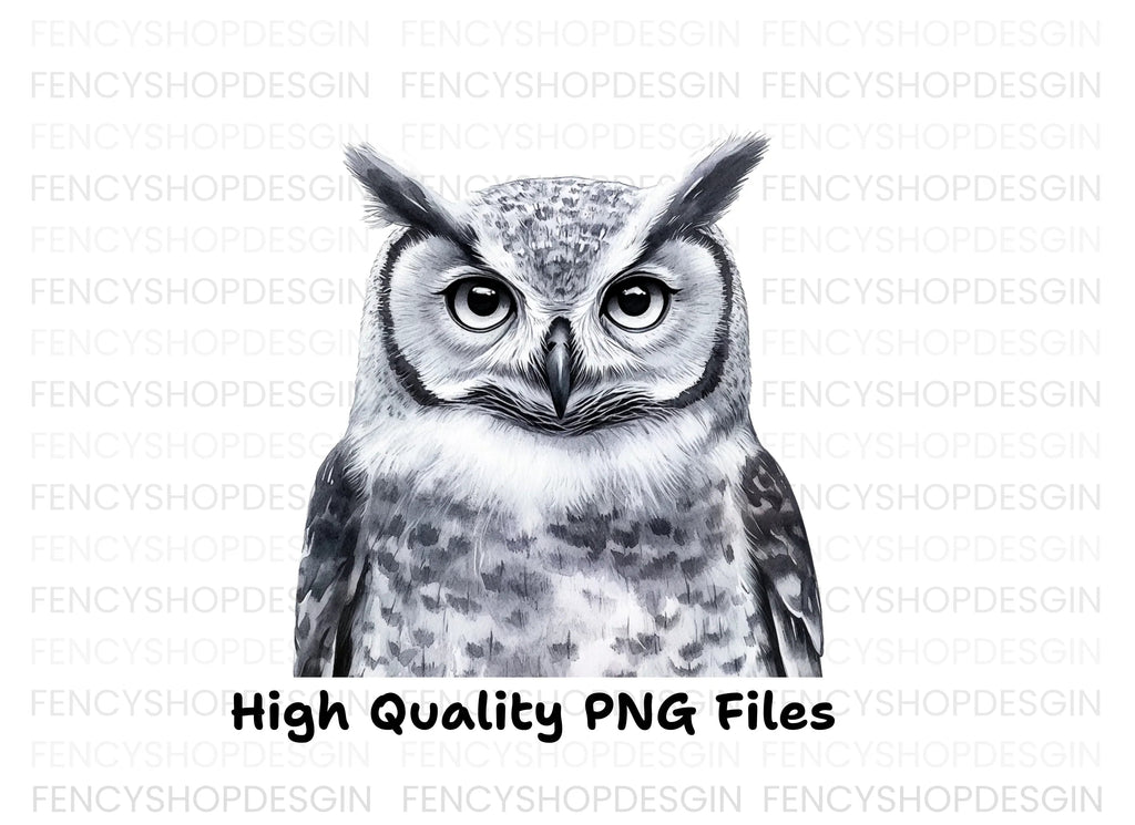 Majestic Horned Owl Clipart Bundle
