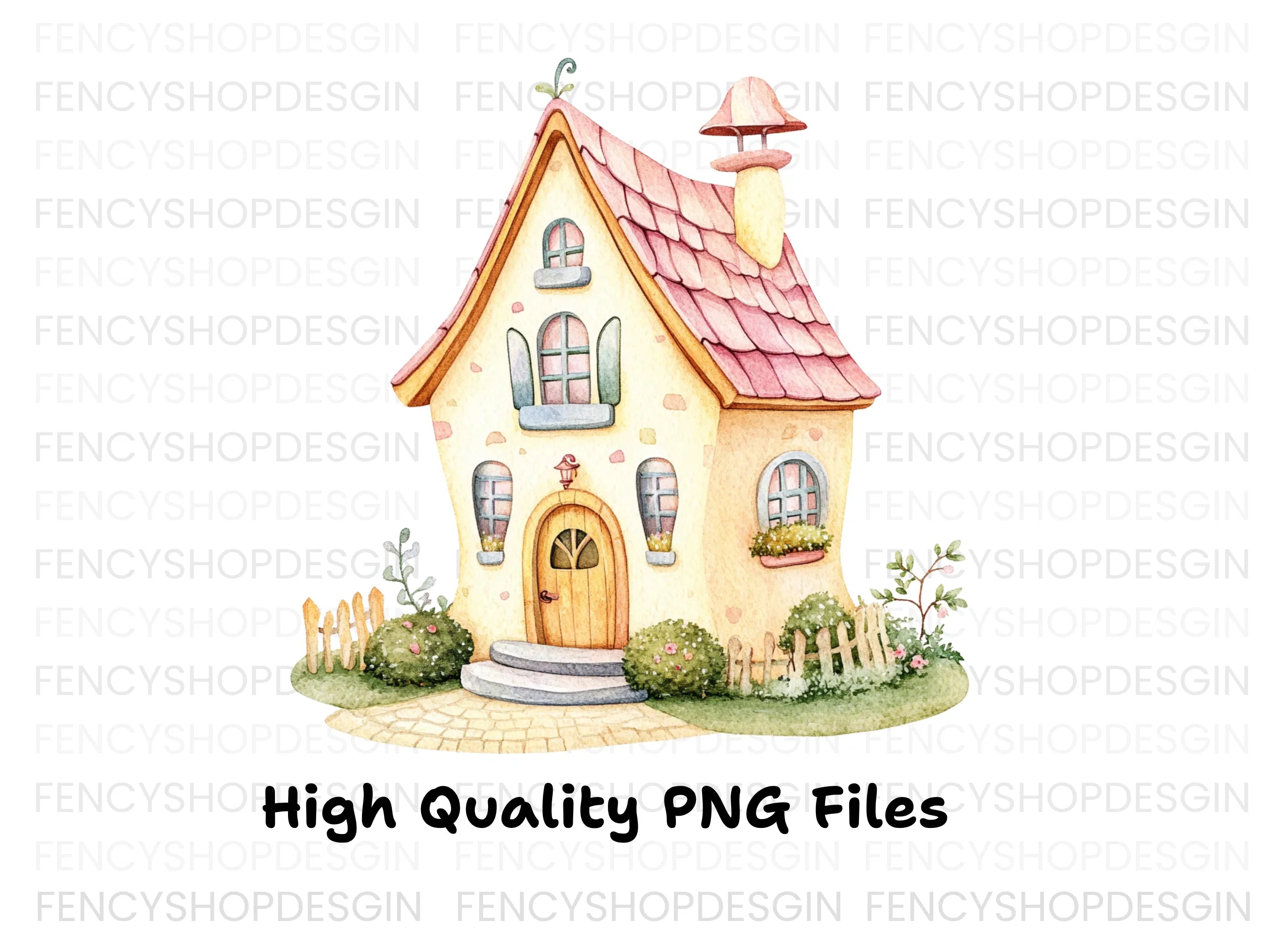 Cute Fairy Tale House Clipart Bundle
